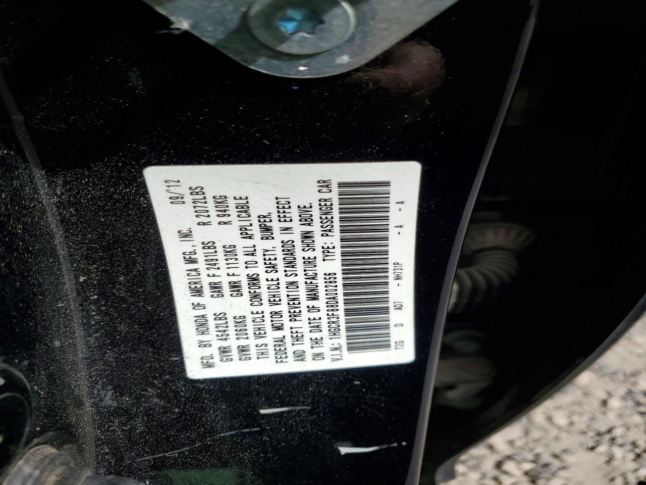 2013 Honda Accord Exl Black vin: 1HGCR3F88DA002856