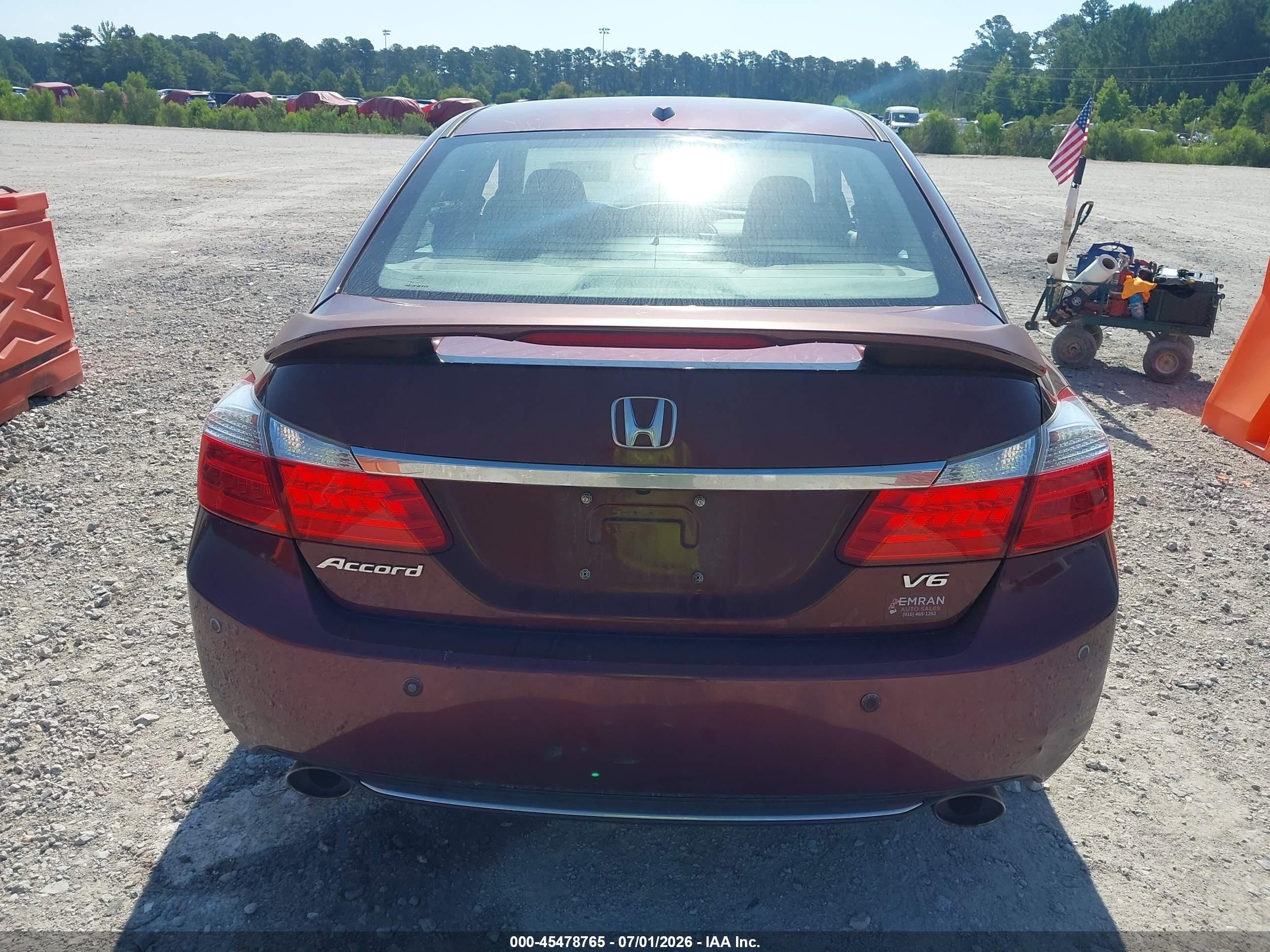 2013 Honda Accord Ex-l V-6 Red vin: 1HGCR3F88DA003506