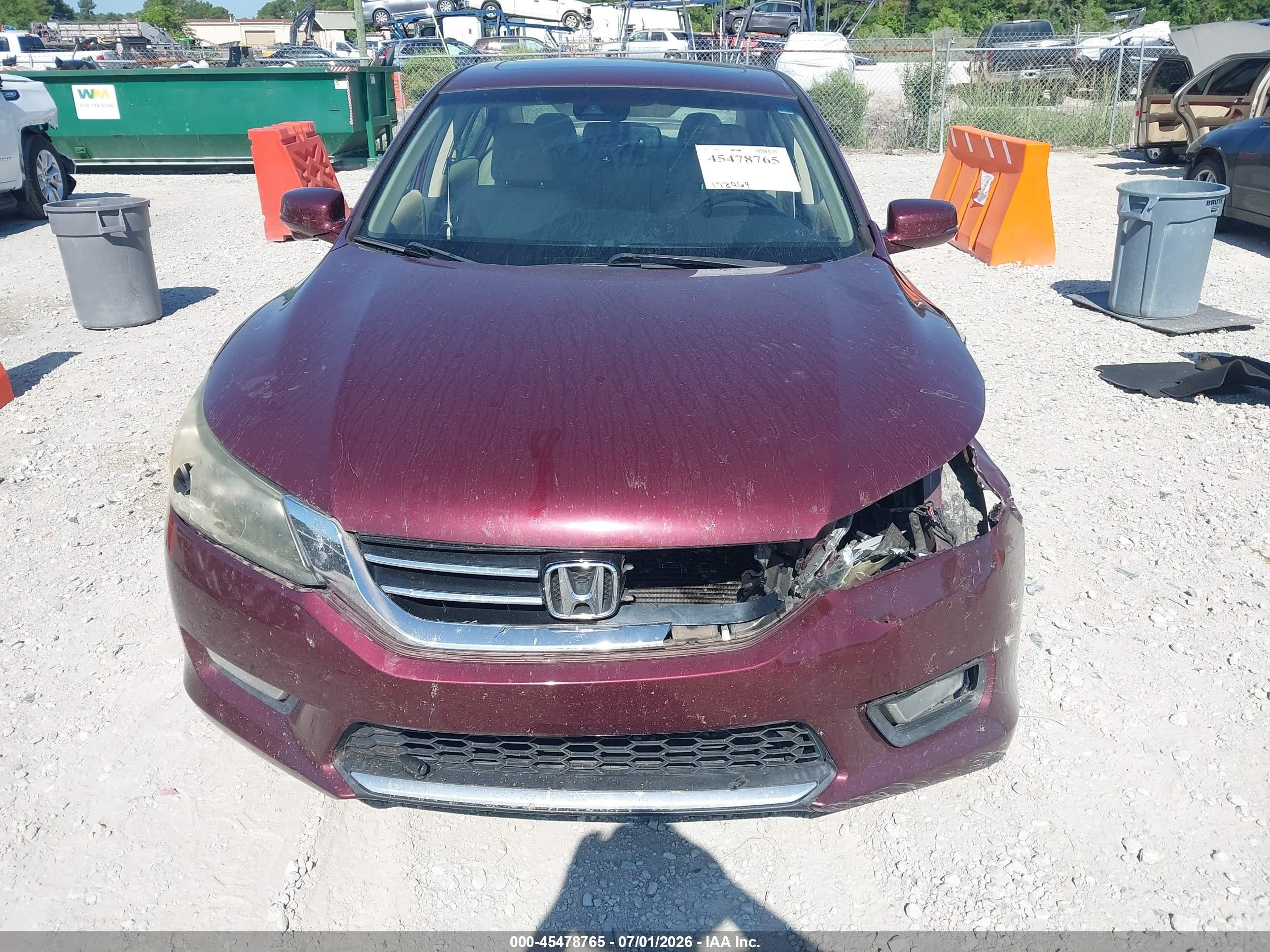 2013 Honda Accord Ex-l V-6 Red vin: 1HGCR3F88DA003506