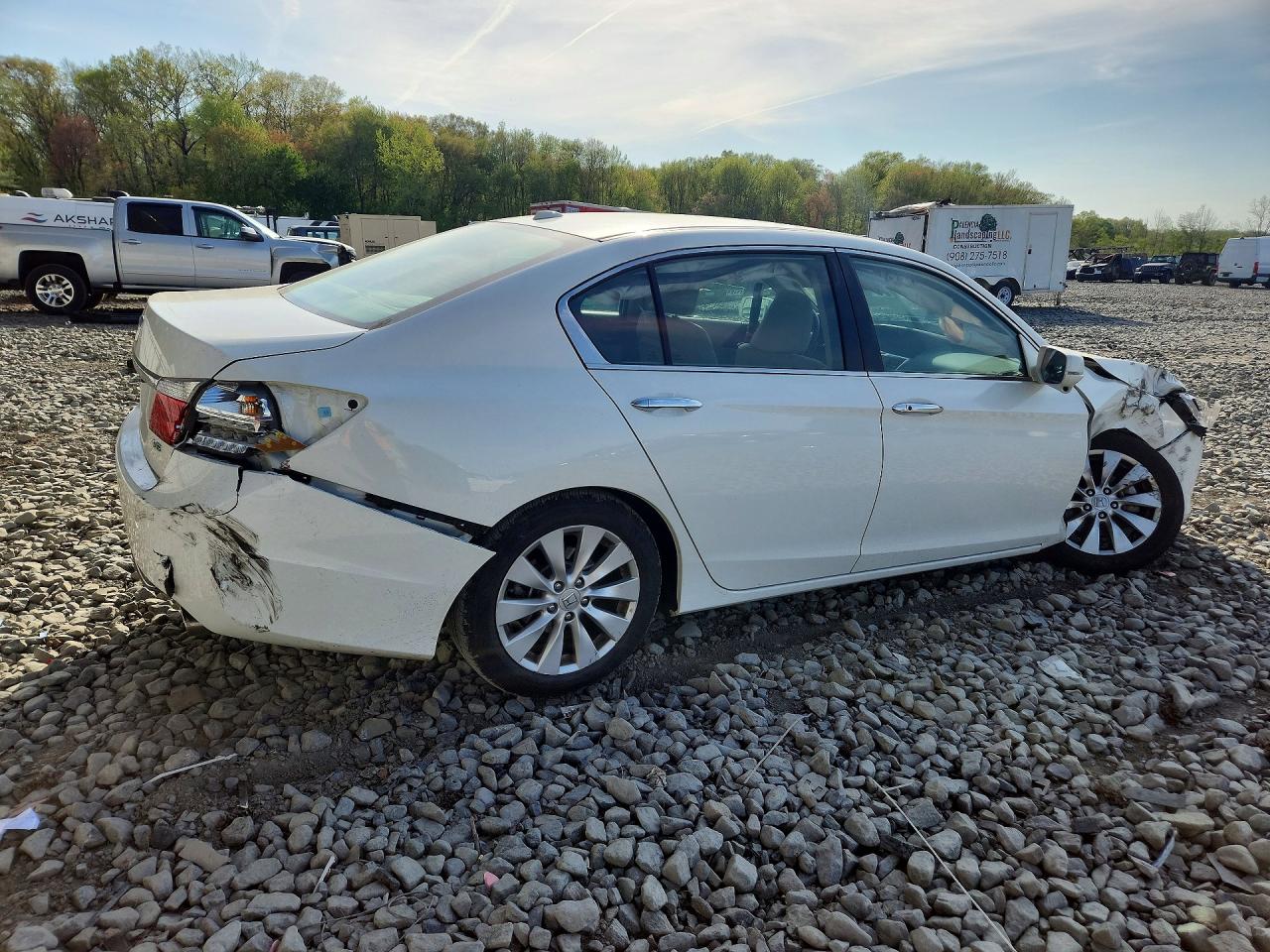 2013 Honda Accord Exl White vin: 1HGCR3F88DA014988