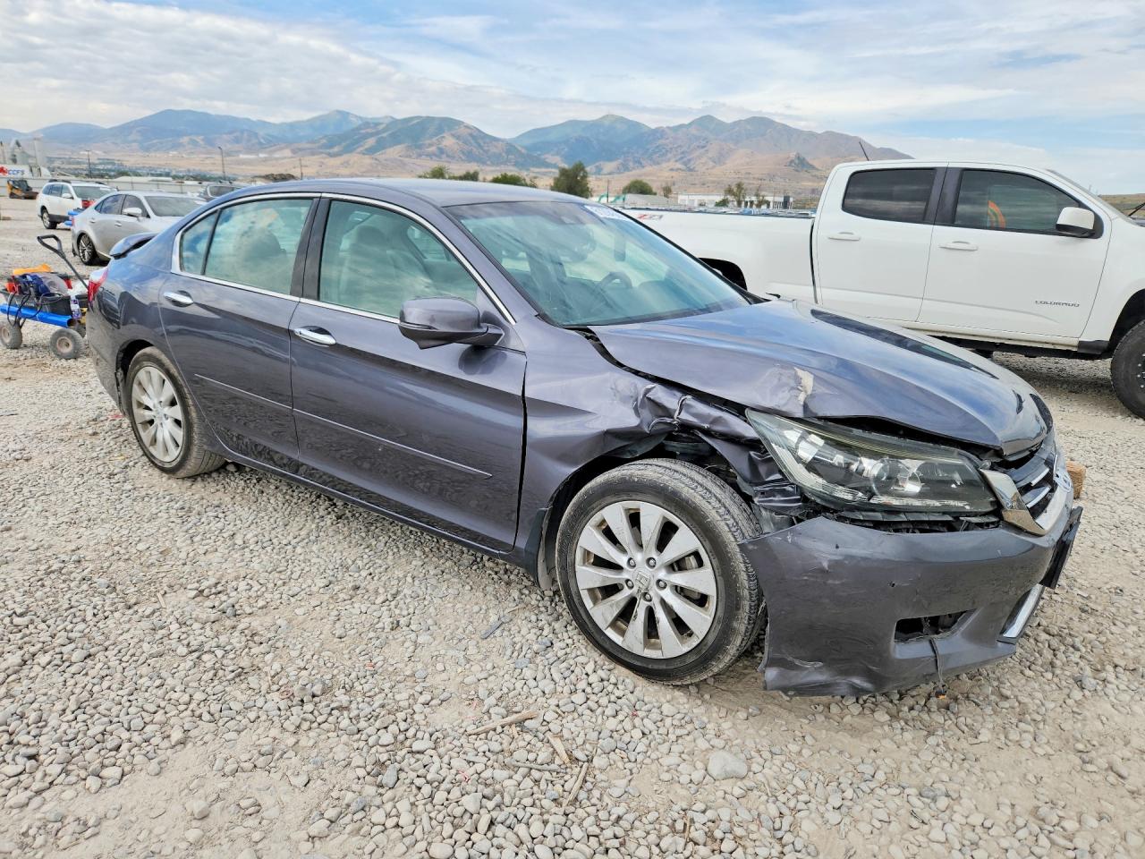 2013 Honda Accord Exl Gray vin: 1HGCR3F88DA018359