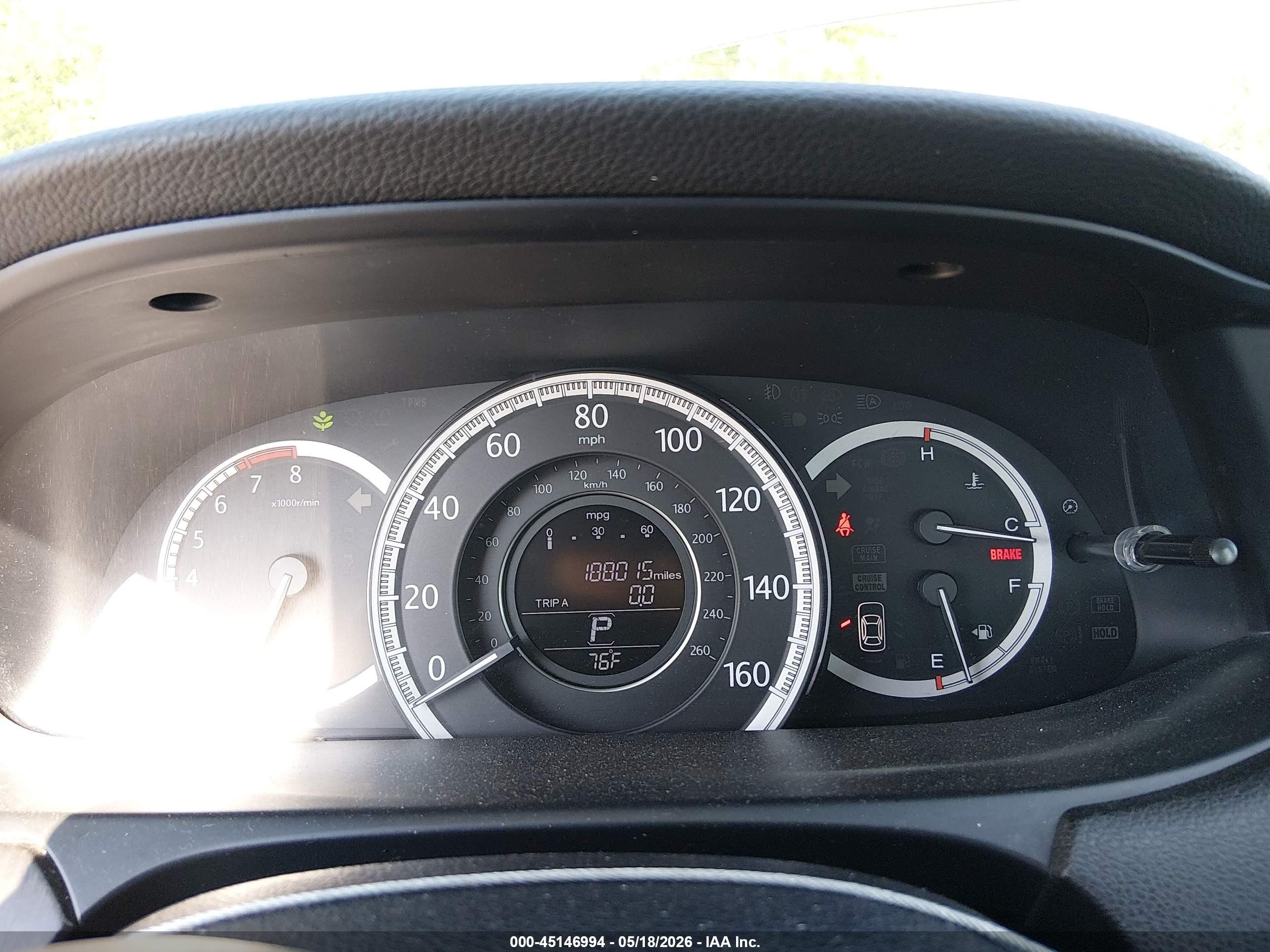 2013 Honda Accord Ex-l V-6 Gray vin: 1HGCR3F88DA039325