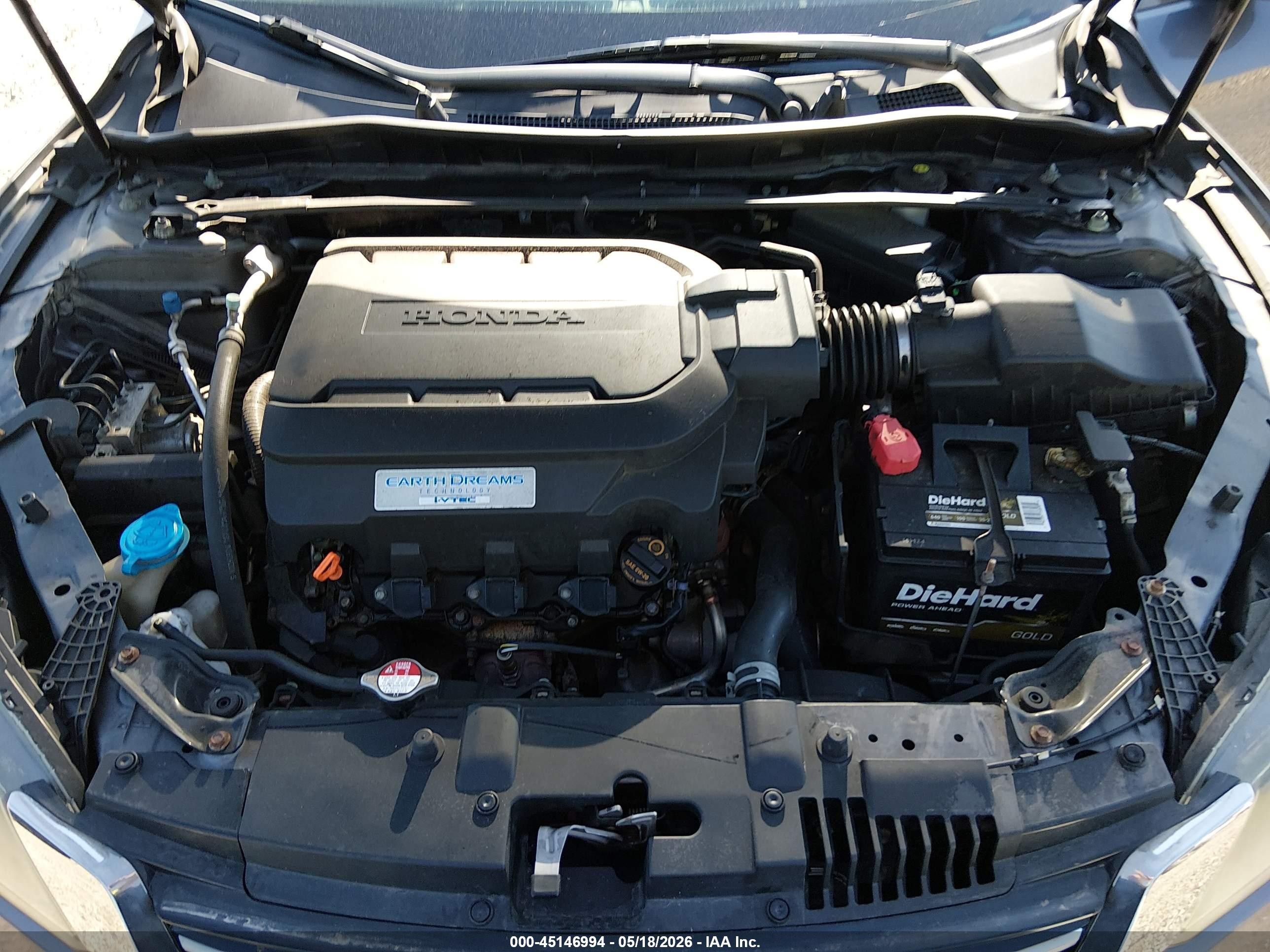 2013 Honda Accord Ex-l V-6 Gray vin: 1HGCR3F88DA039325