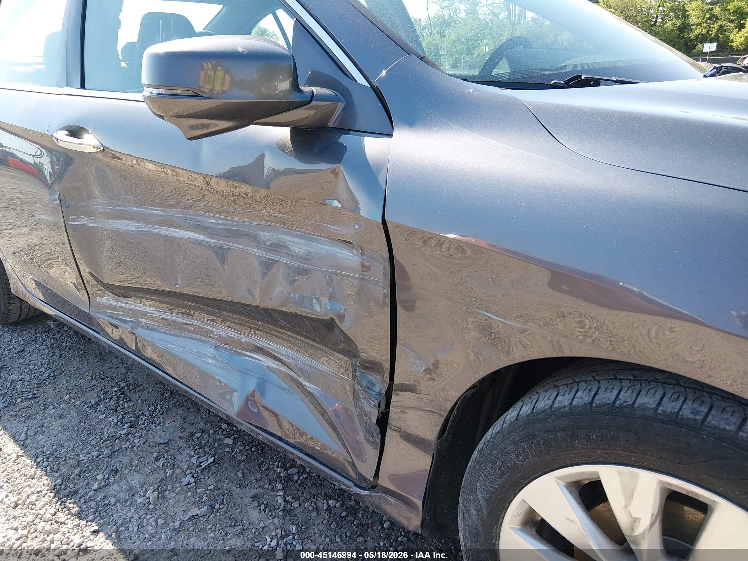 2013 Honda Accord Ex-l V-6 Gray vin: 1HGCR3F88DA039325