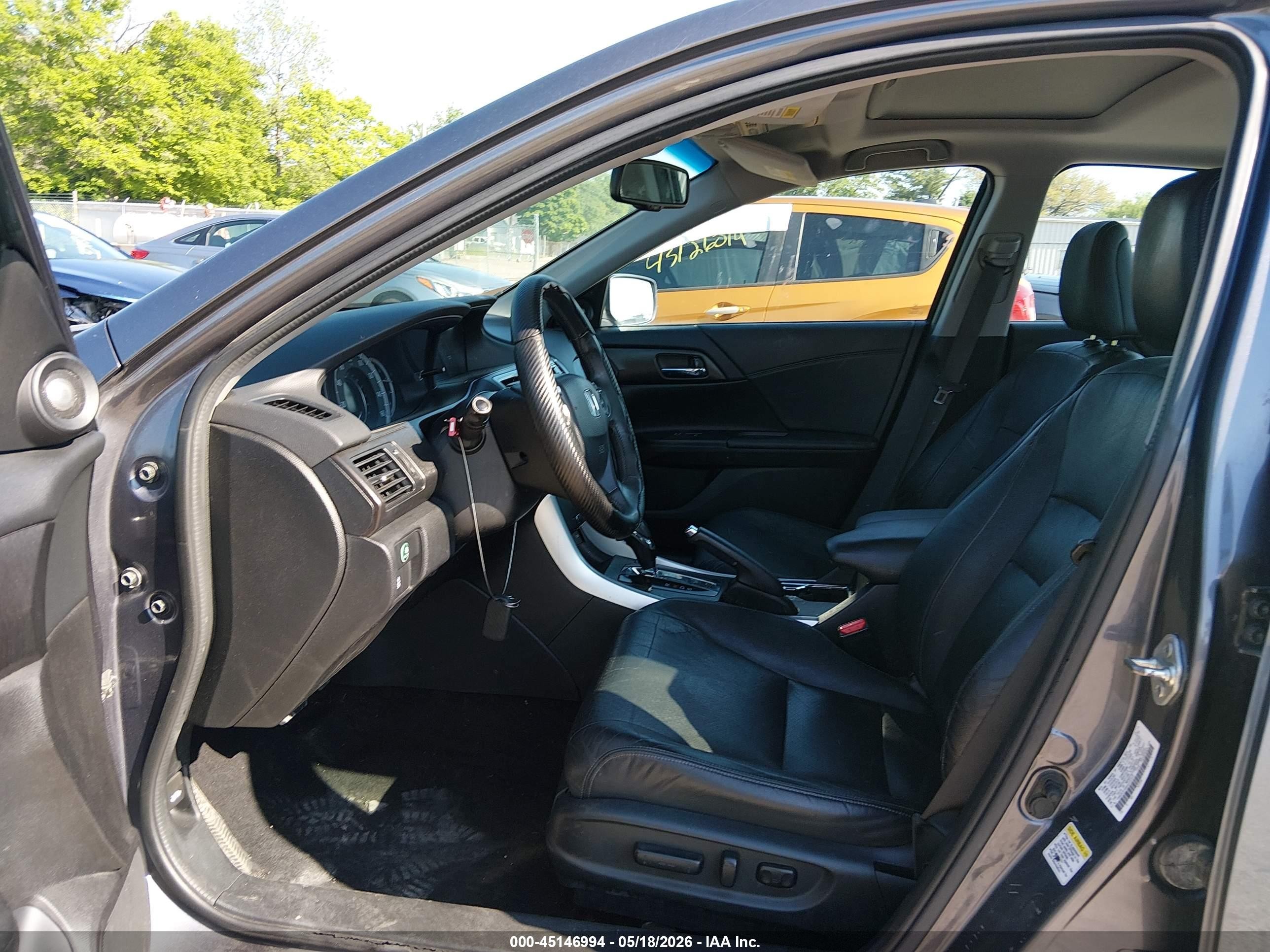 2013 Honda Accord Ex-l V-6 Gray vin: 1HGCR3F88DA039325