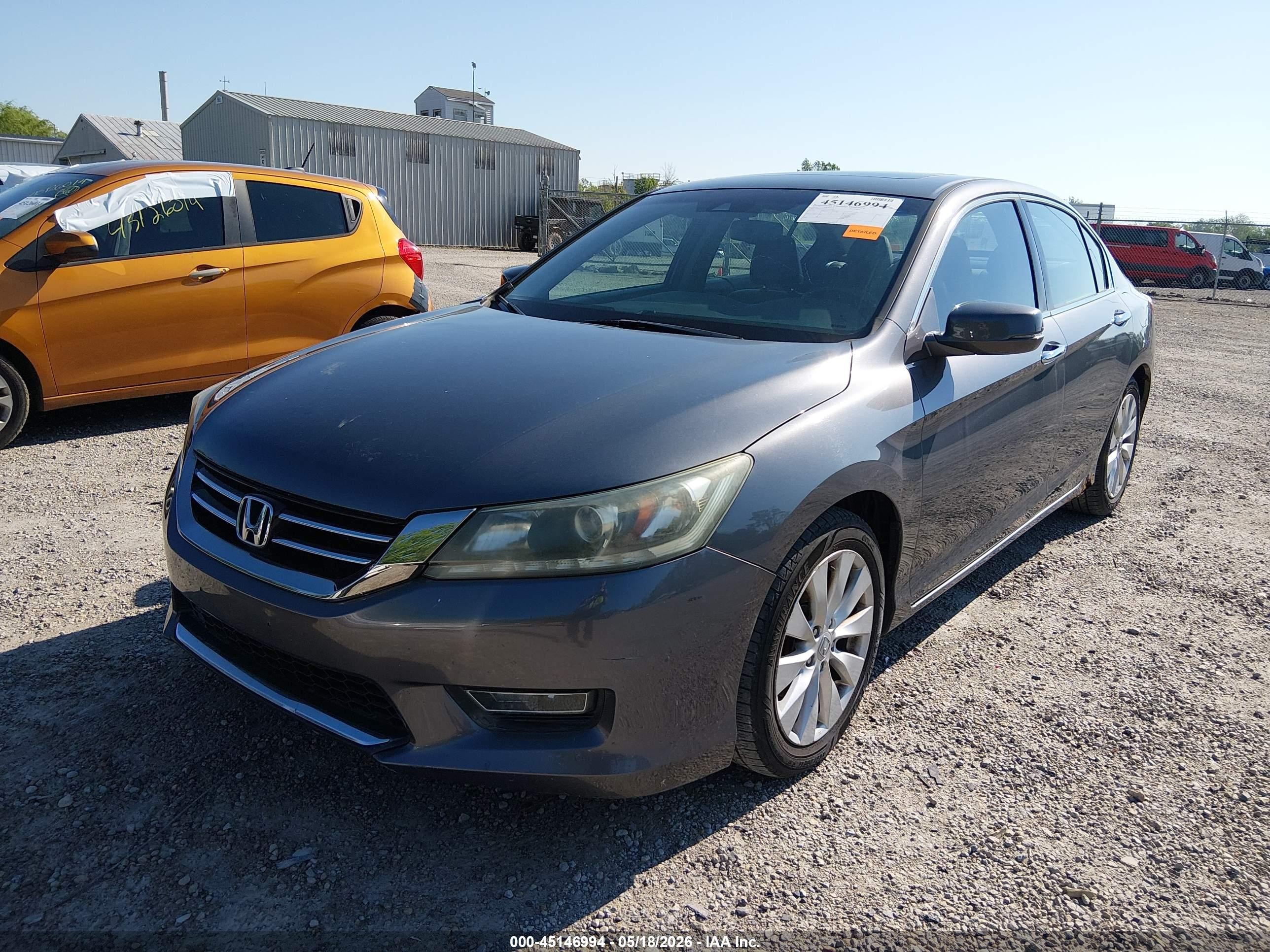 2013 Honda Accord Ex-l V-6 Gray vin: 1HGCR3F88DA039325
