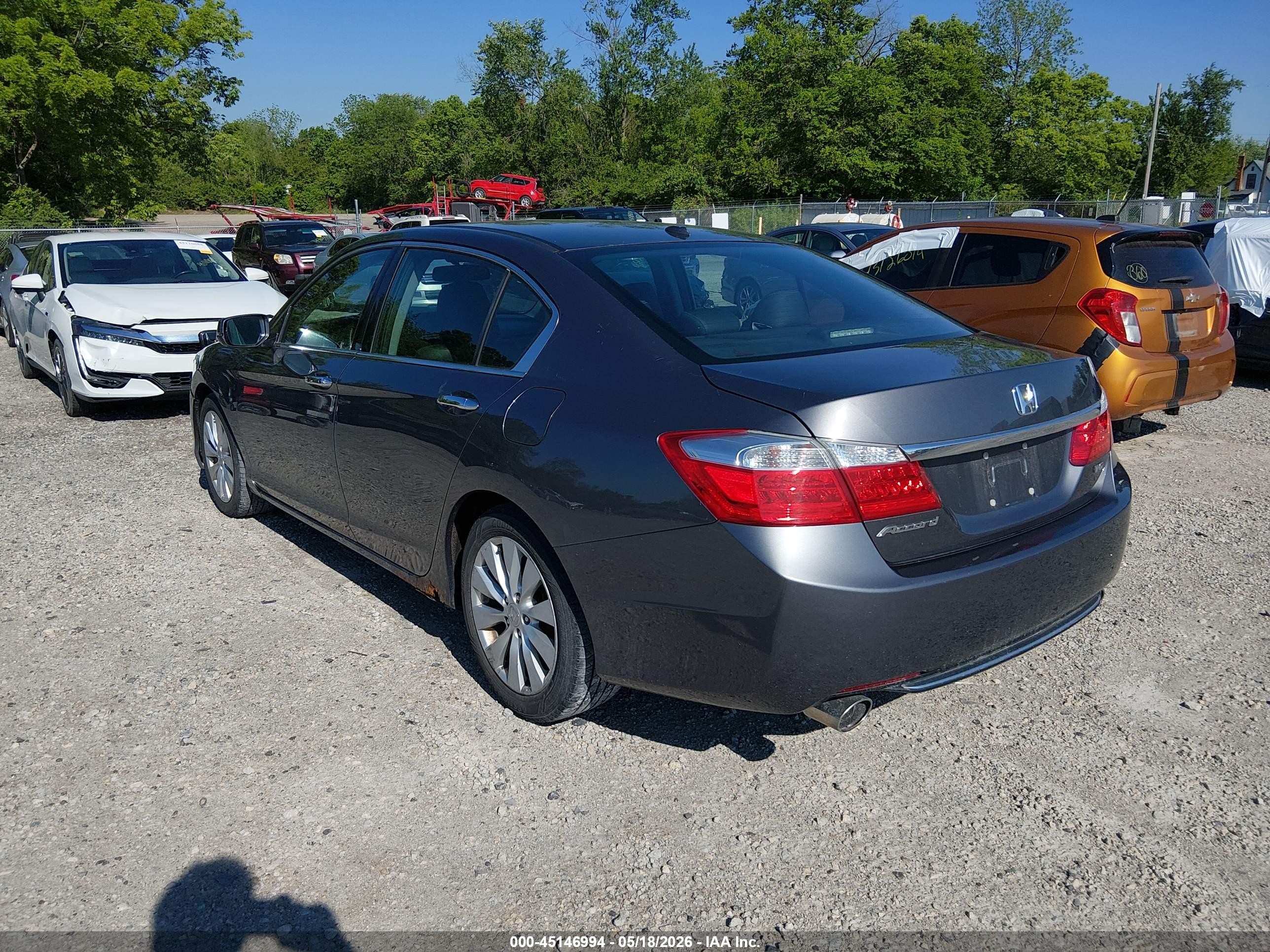 2013 Honda Accord Ex-l V-6 Gray vin: 1HGCR3F88DA039325