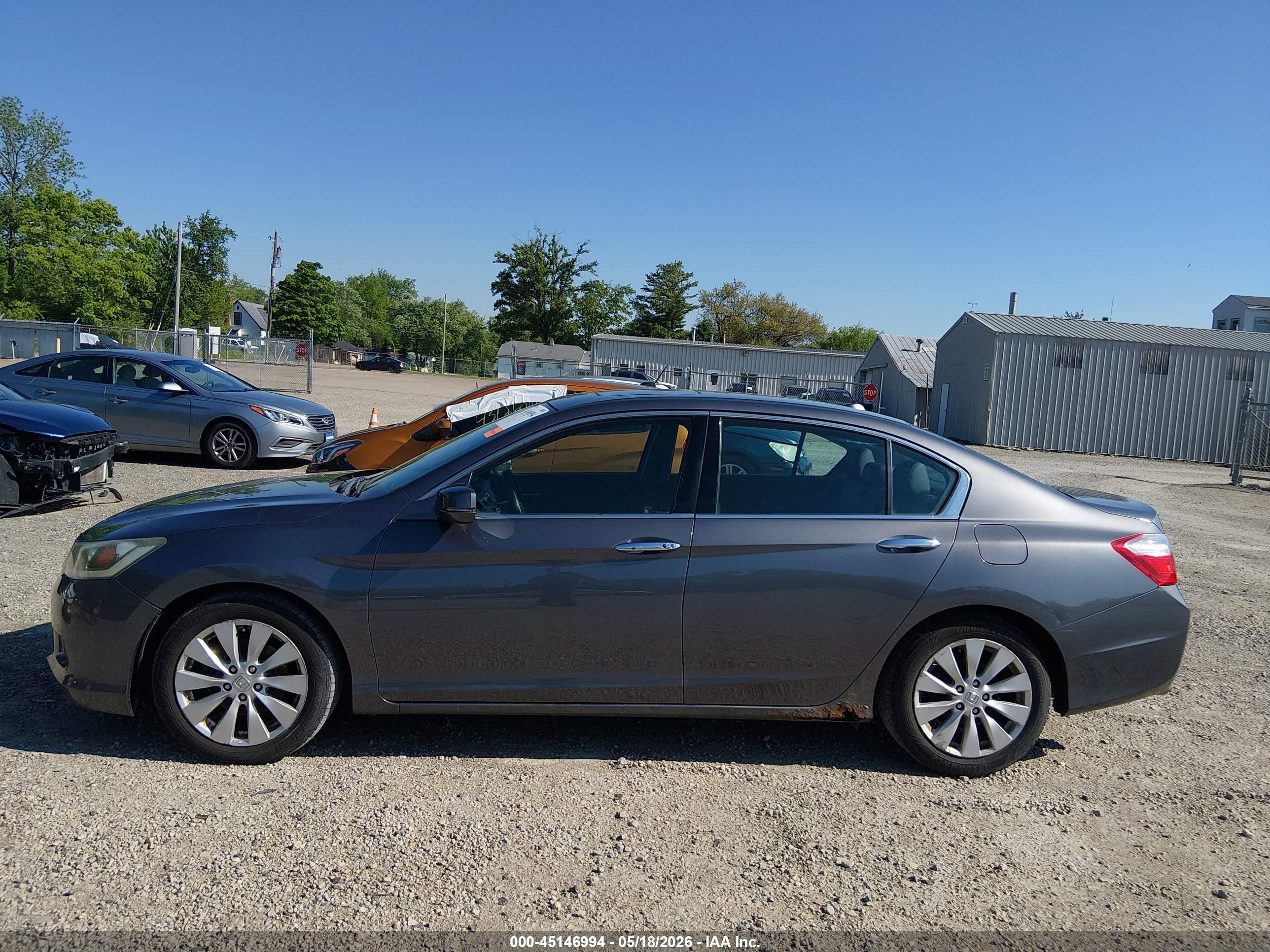 2013 Honda Accord Ex-l V-6 Gray vin: 1HGCR3F88DA039325