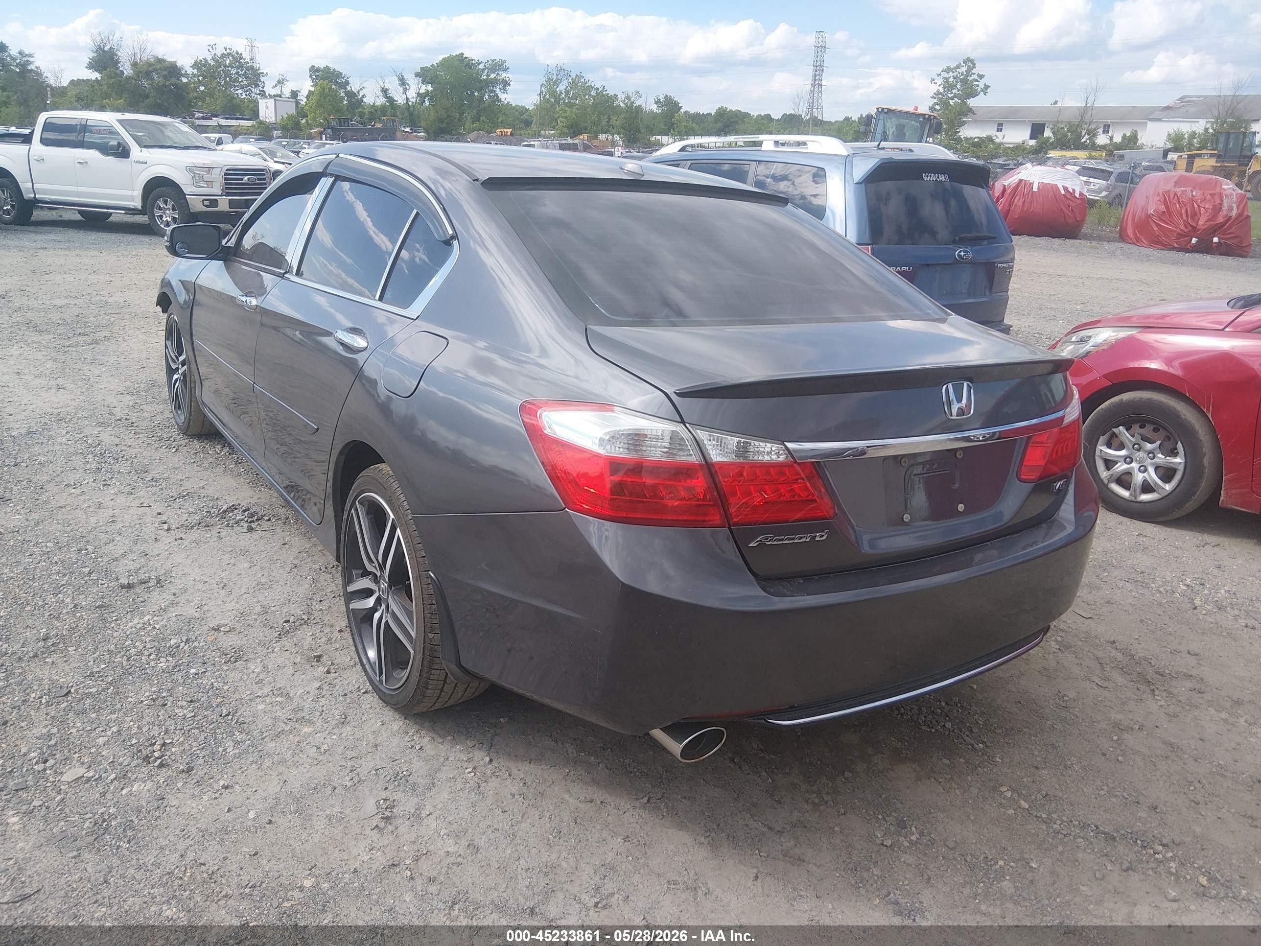 2013 Honda Accord Ex-l V-6 Gray vin: 1HGCR3F88DA041334