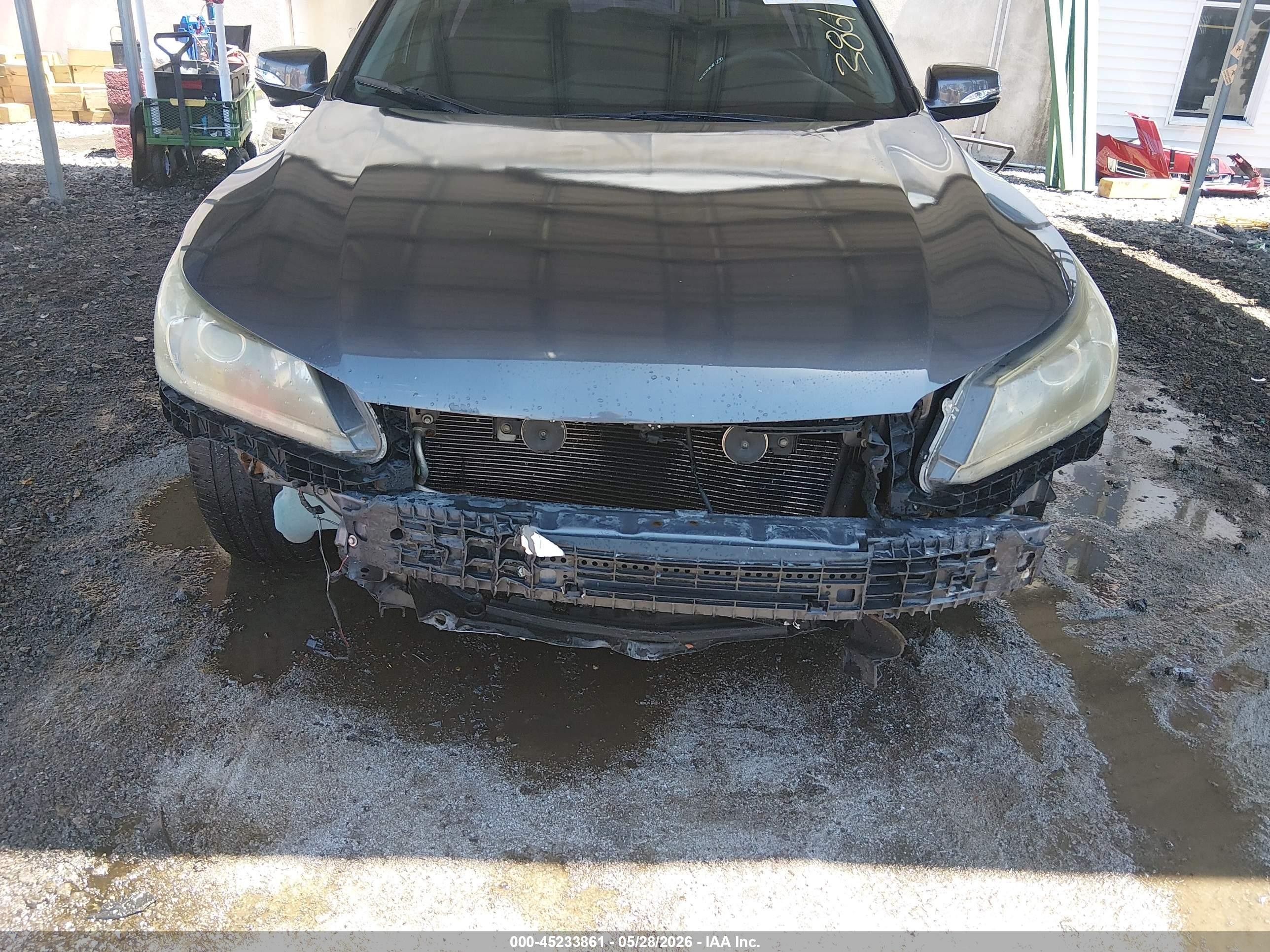 2013 Honda Accord Ex-l V-6 Gray vin: 1HGCR3F88DA041334