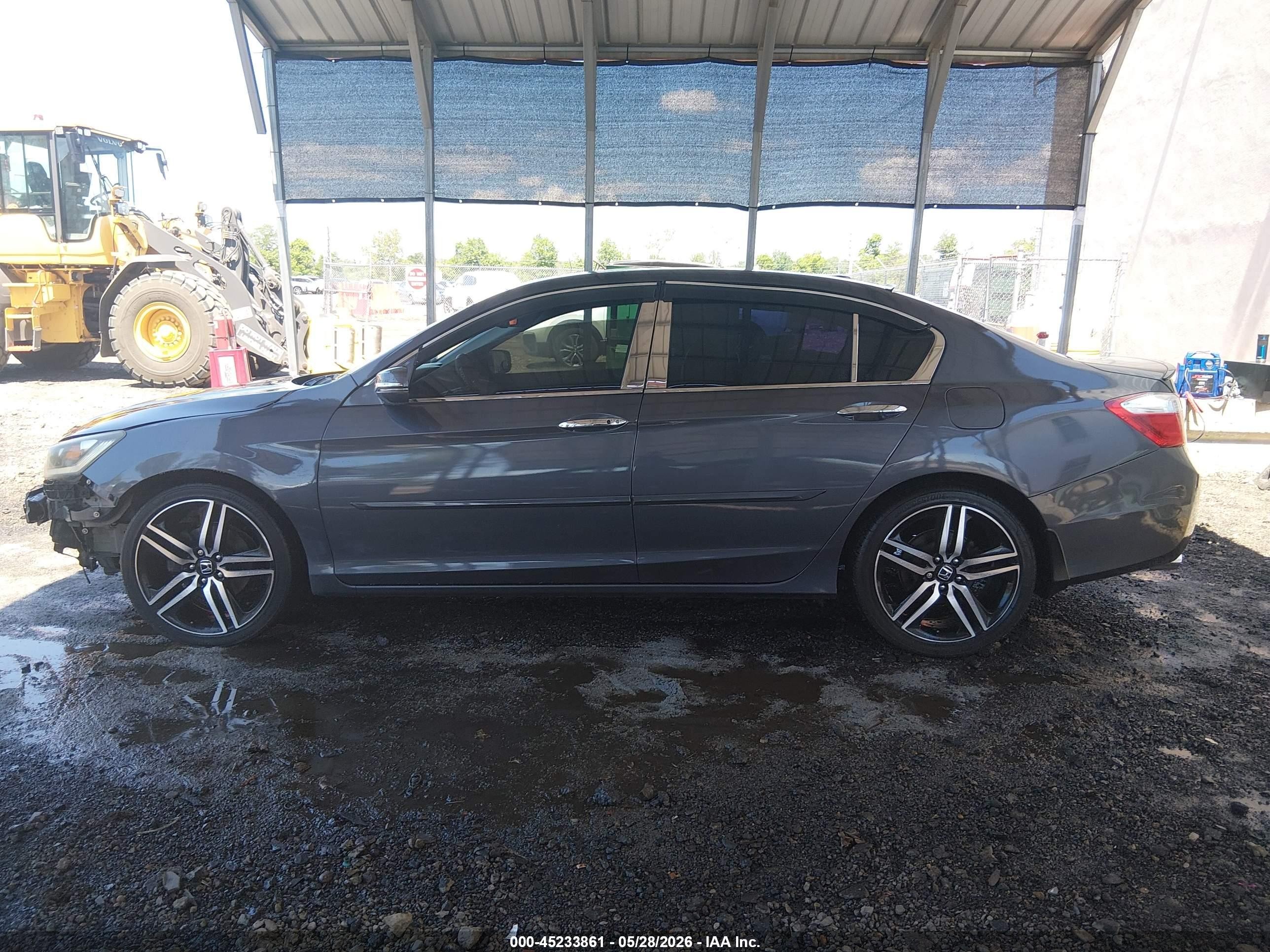2013 Honda Accord Ex-l V-6 Gray vin: 1HGCR3F88DA041334