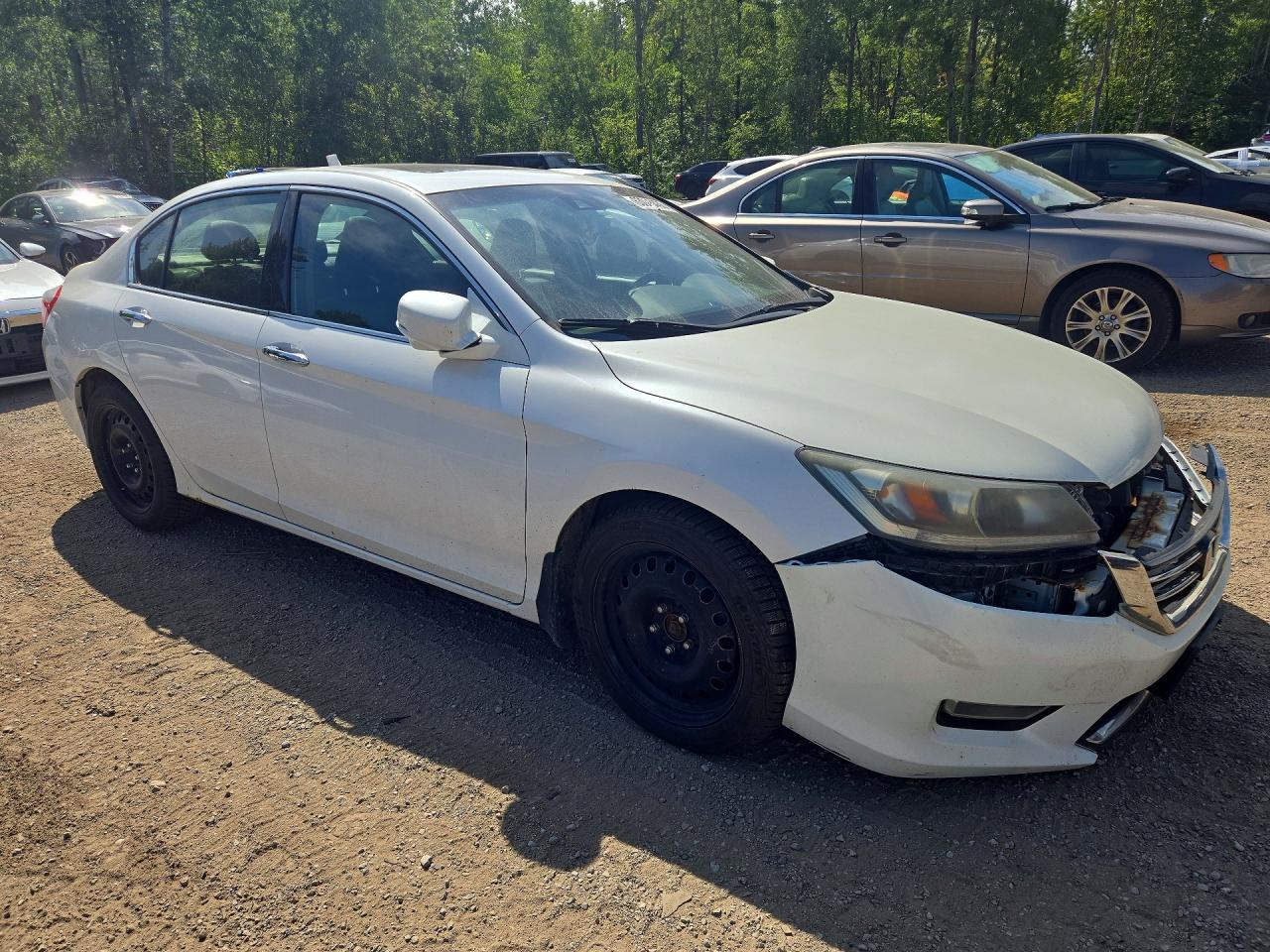 2013 Honda Accord Exl White vin: 1HGCR3F88DA800936