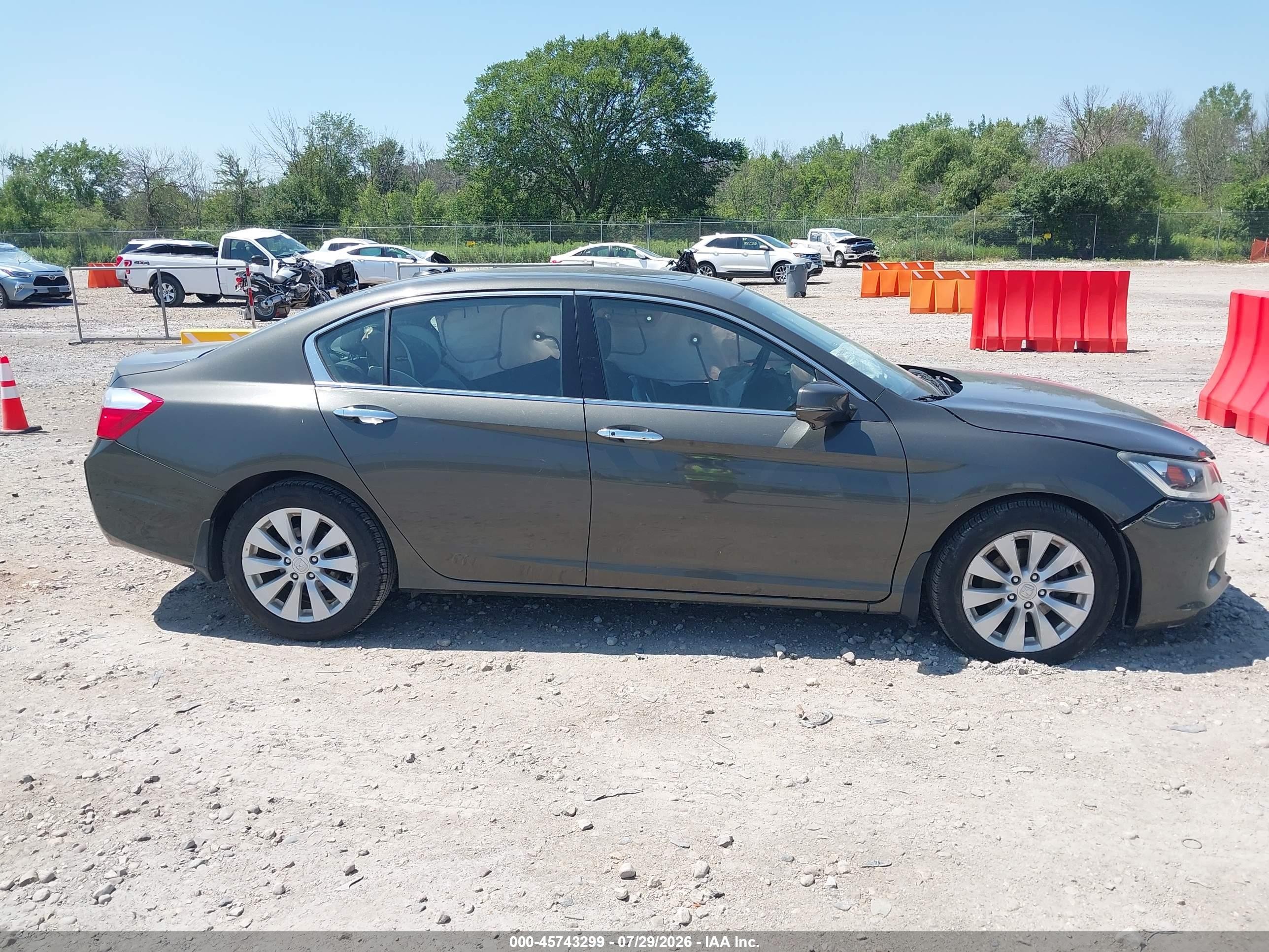 2014 Honda Accord Ex-l V-6 Серый vin: 1HGCR3F88EA007444