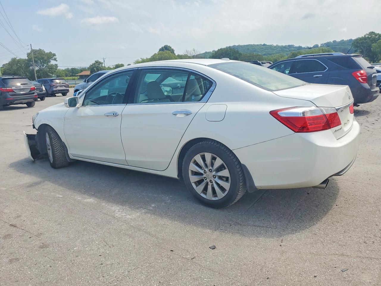 2014 Honda Accord Exl White vin: 1HGCR3F88EA012627