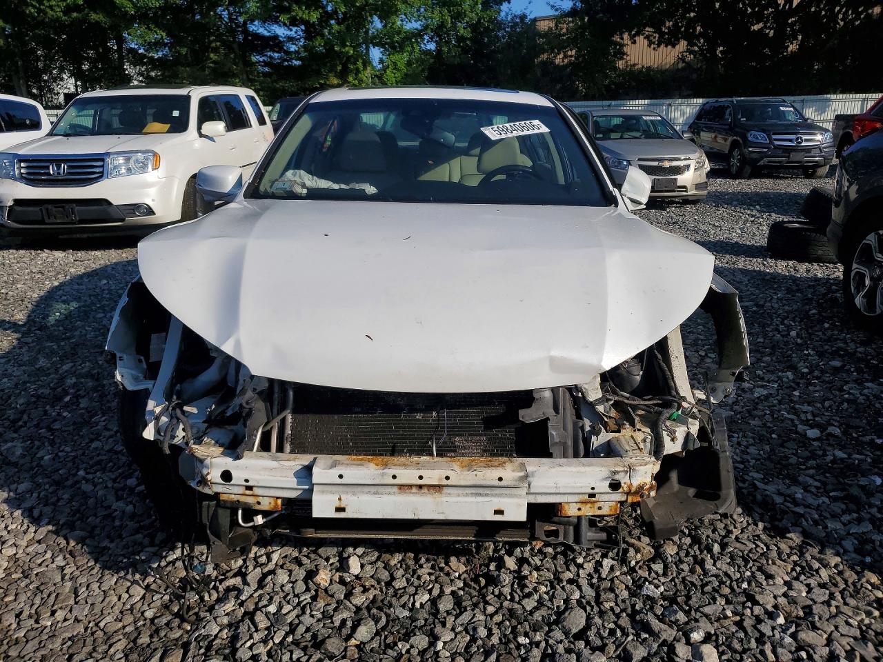 2014 Honda Accord Exl White vin: 1HGCR3F88EA014538