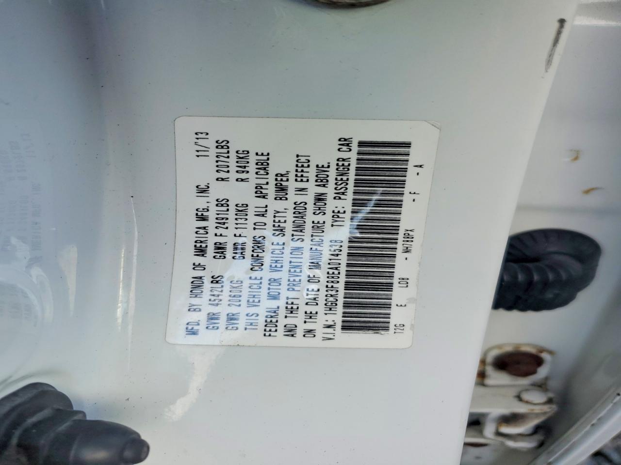 2014 Honda Accord Exl White vin: 1HGCR3F88EA014538