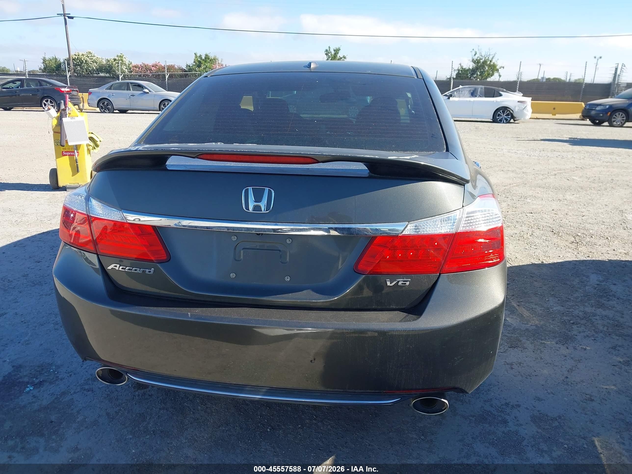 2014 Honda Accord Ex-l V-6 Gray vin: 1HGCR3F88EA034482