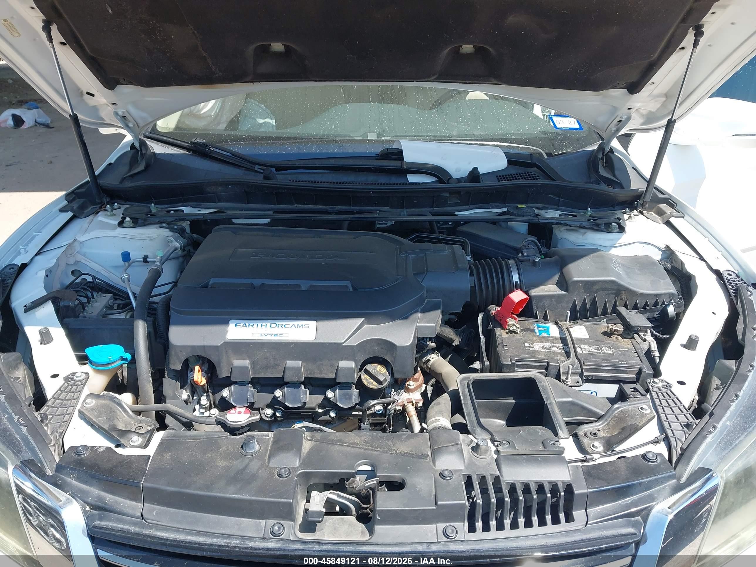 2013 Honda Accord Ex-l V-6 White vin: 1HGCR3F89DA001117