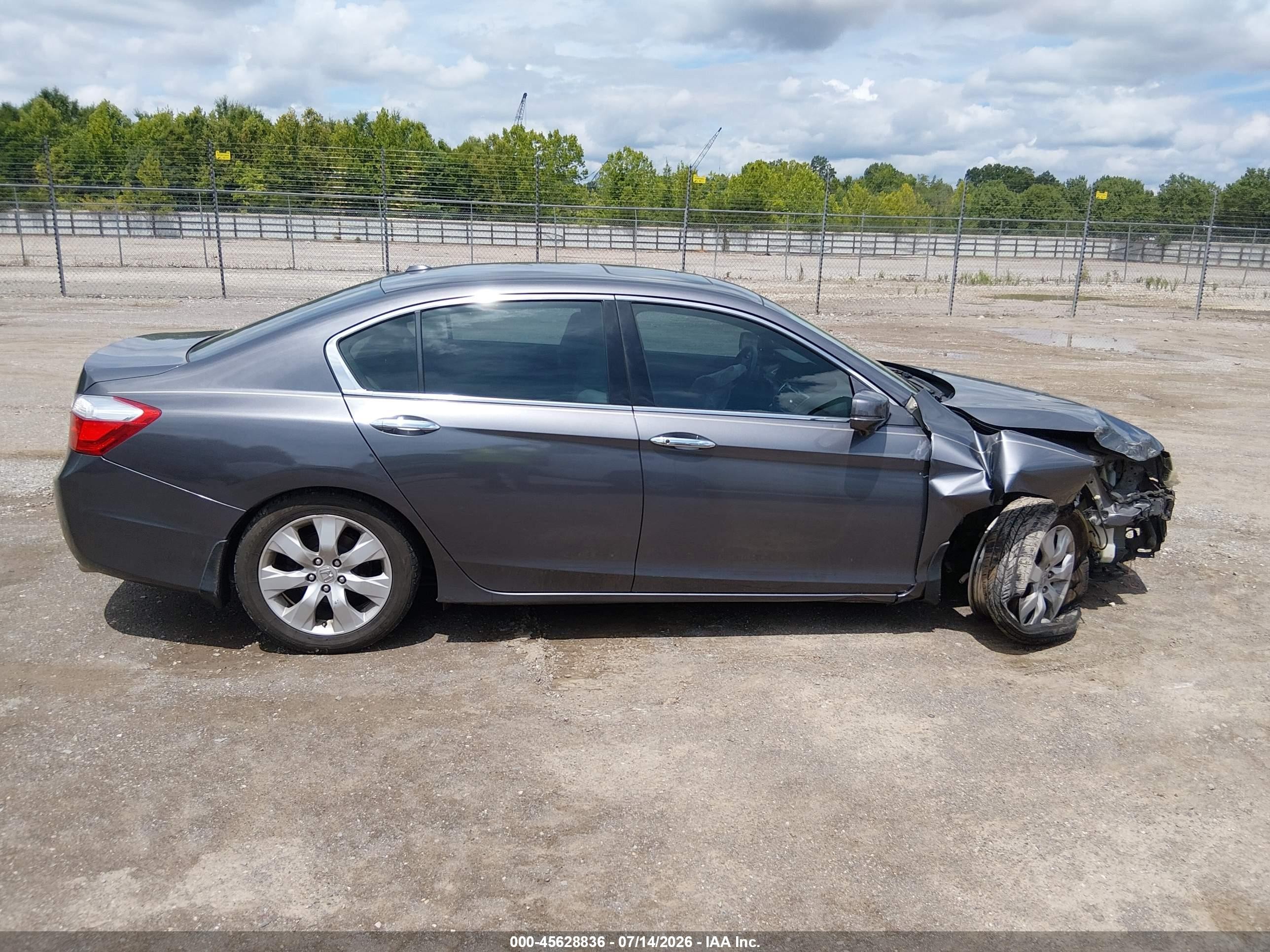2013 Honda Accord Ex-l V-6 Silver vin: 1HGCR3F89DA003191