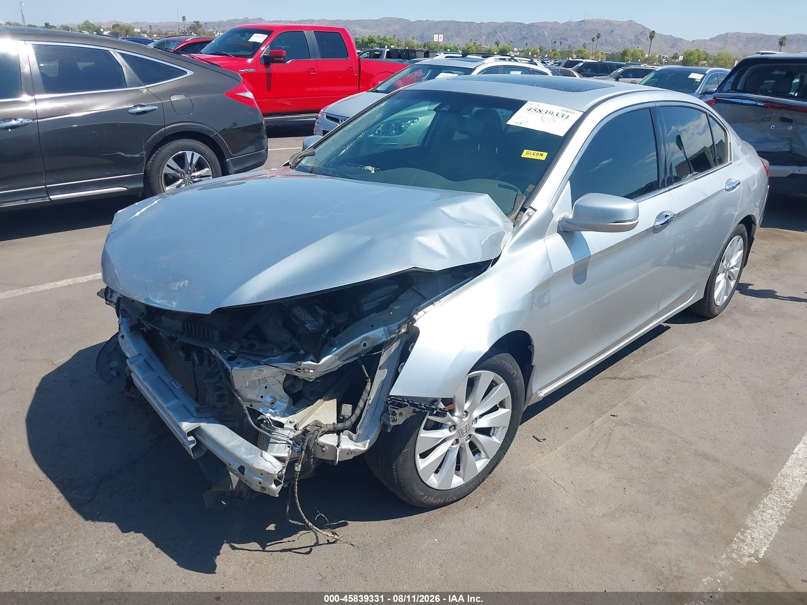 2013 Honda Accord Ex-l V-6 Silver vin: 1HGCR3F89DA013929