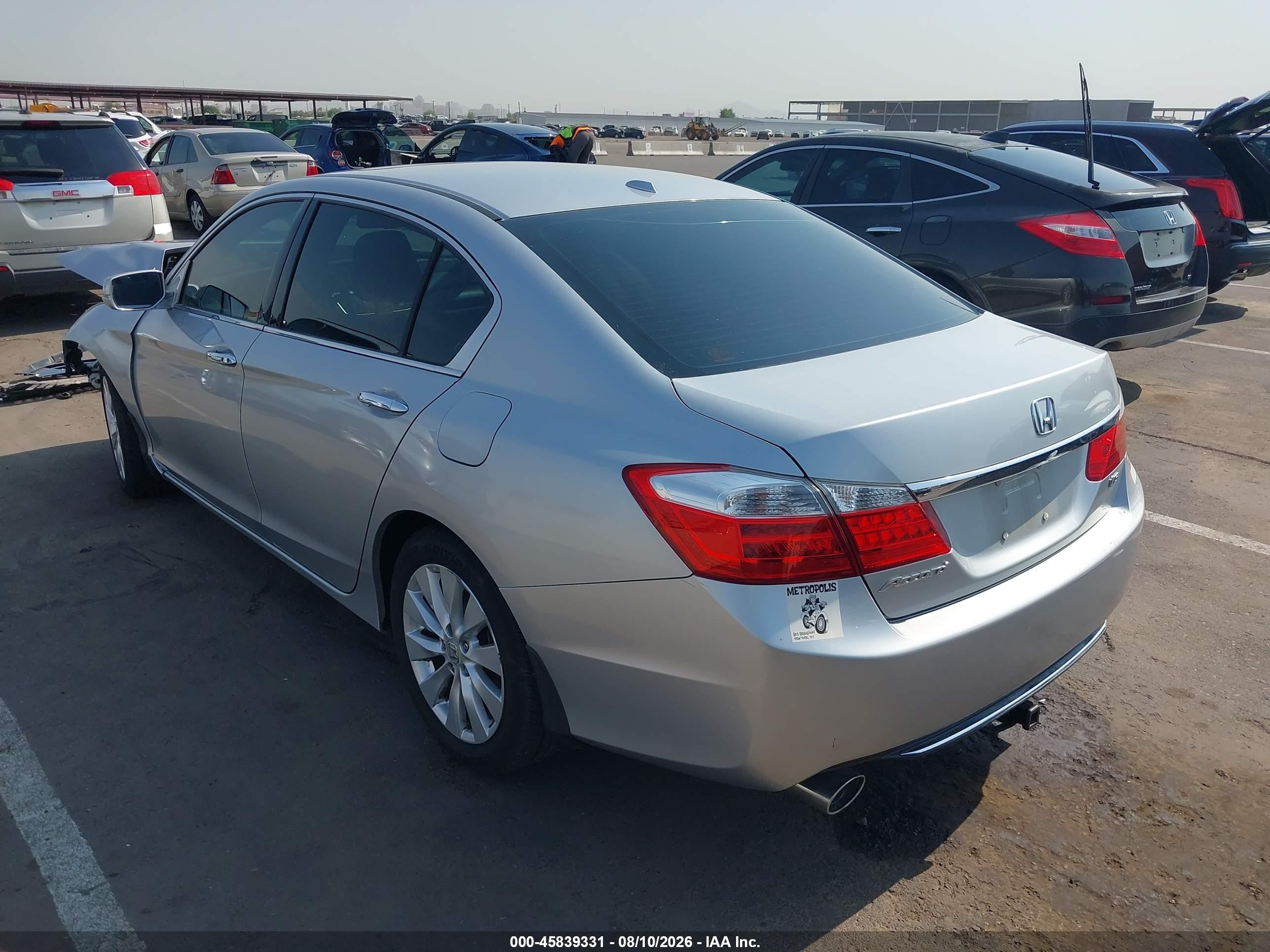 2013 Honda Accord Ex-l V-6 Silver vin: 1HGCR3F89DA013929