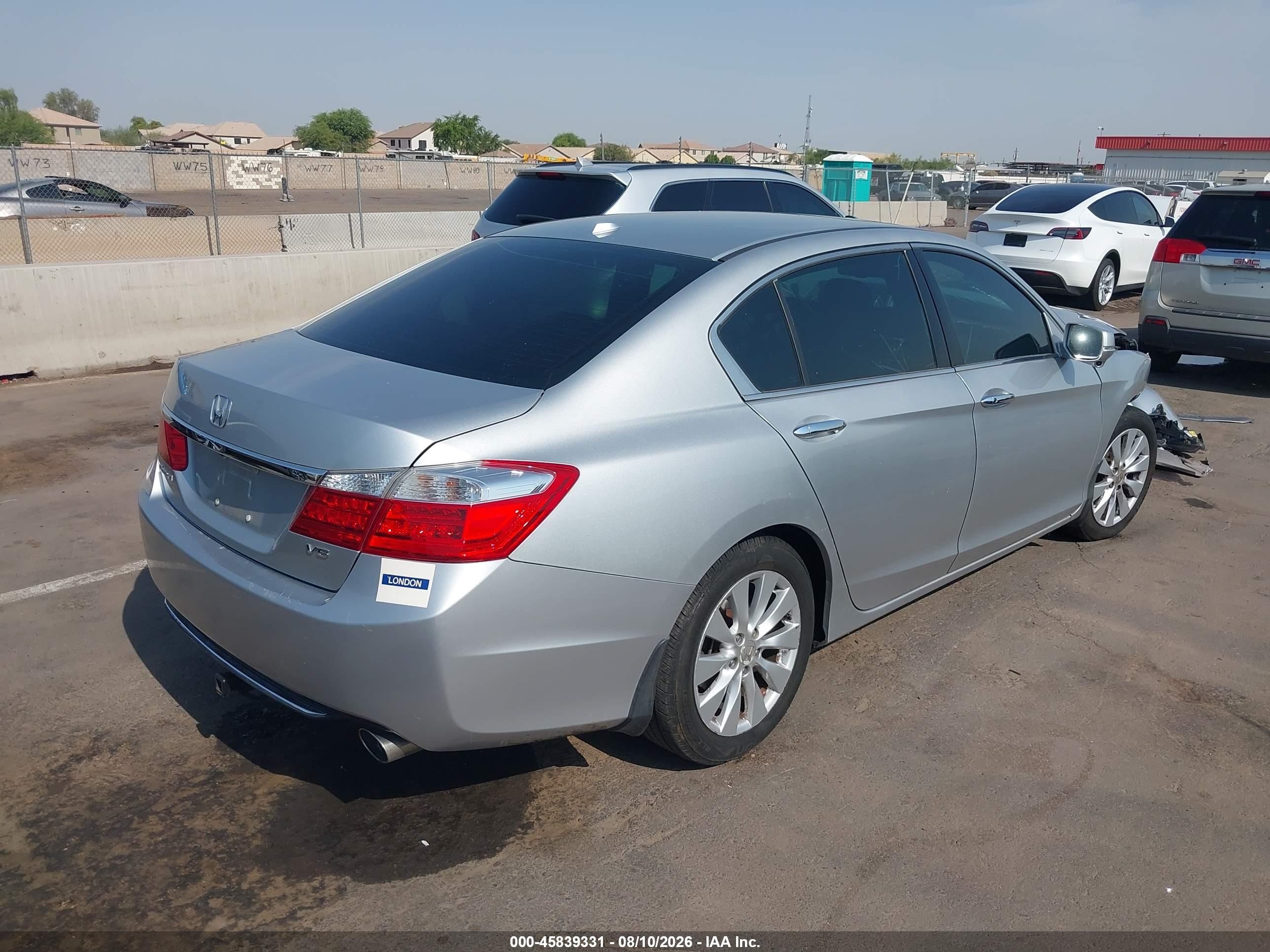 2013 Honda Accord Ex-l V-6 Silver vin: 1HGCR3F89DA013929