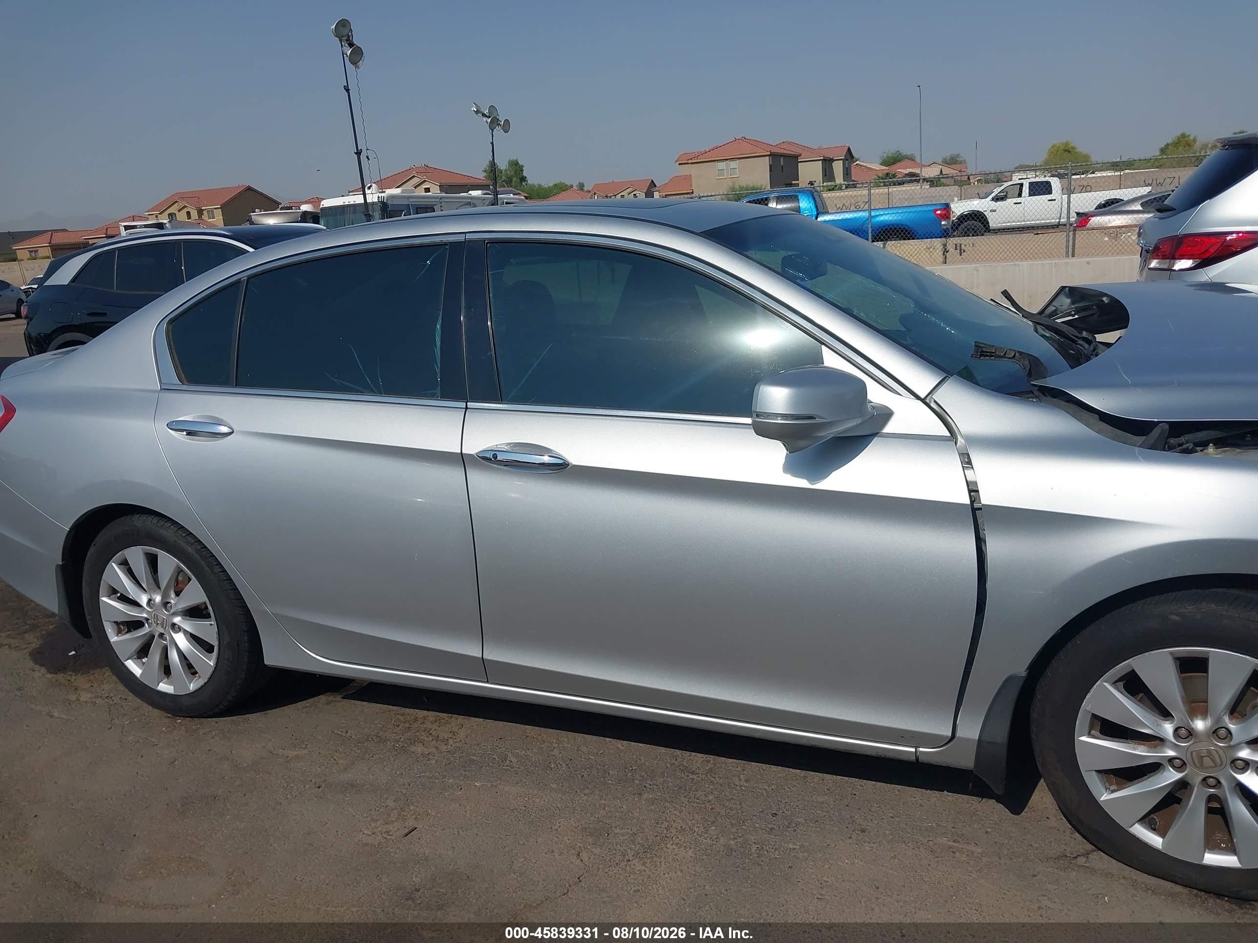 2013 Honda Accord Ex-l V-6 Silver vin: 1HGCR3F89DA013929
