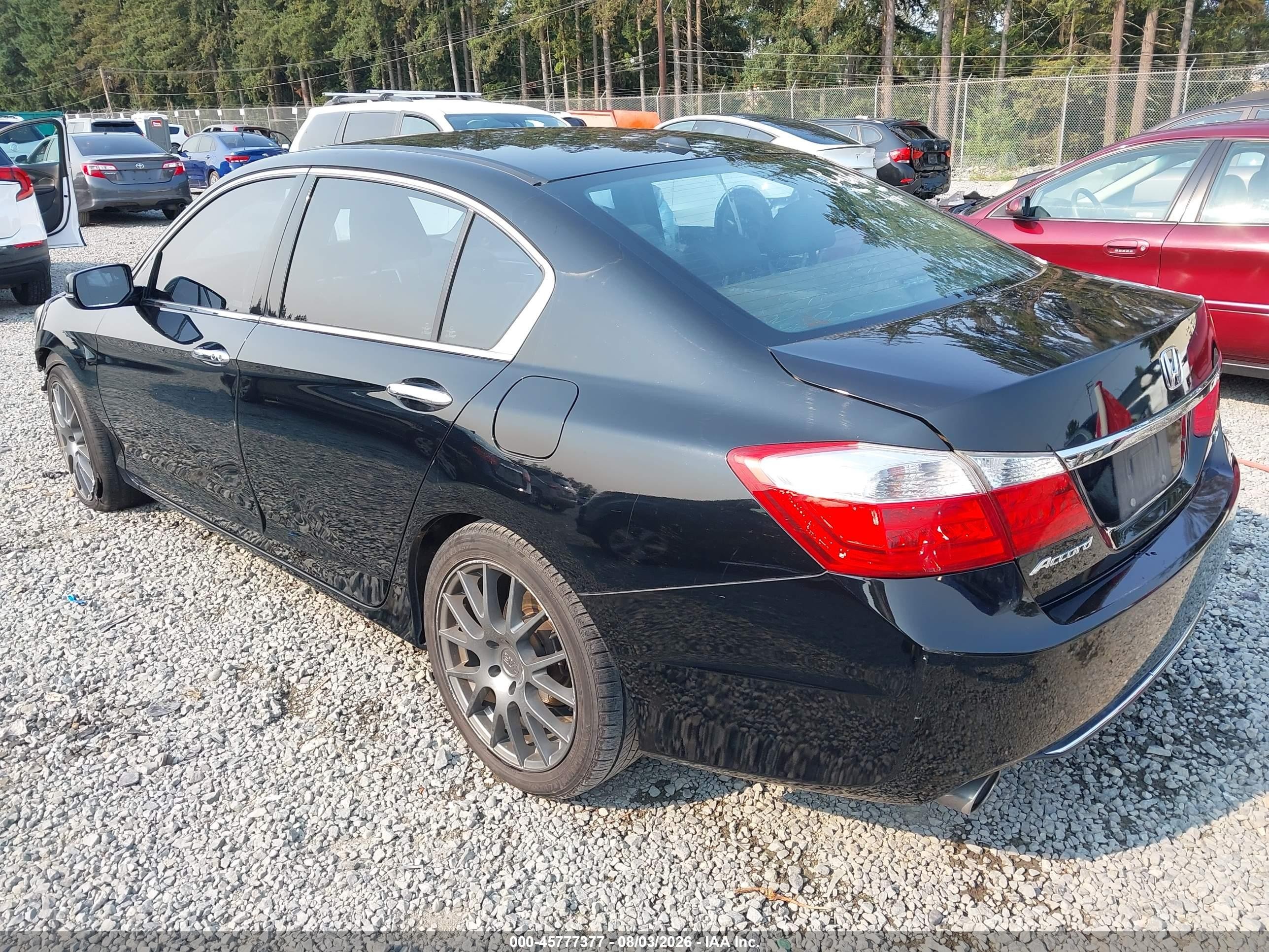 2013 Honda Accord Ex-l V-6 Black vin: 1HGCR3F89DA018547