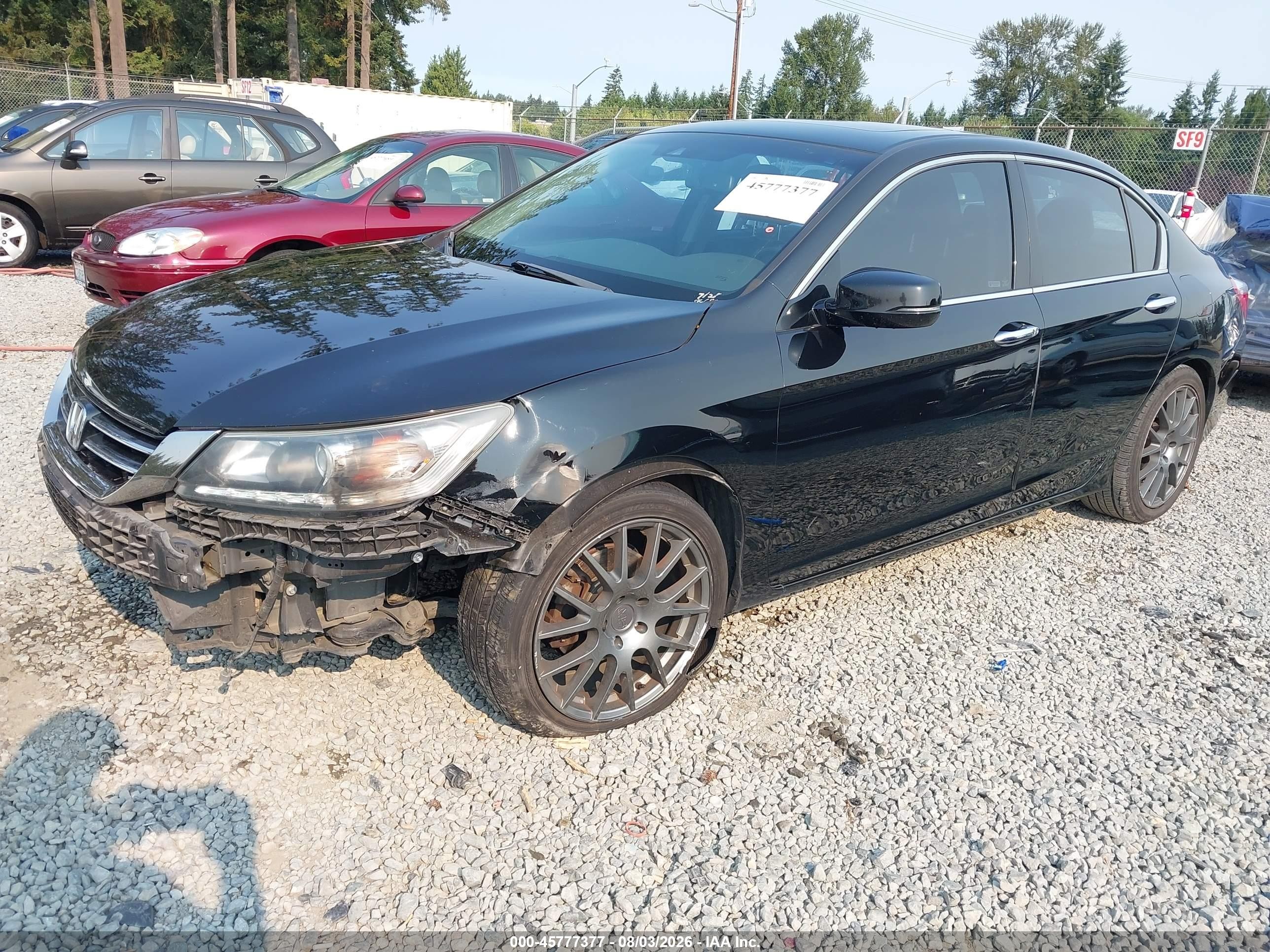 2013 Honda Accord Ex-l V-6 Black vin: 1HGCR3F89DA018547