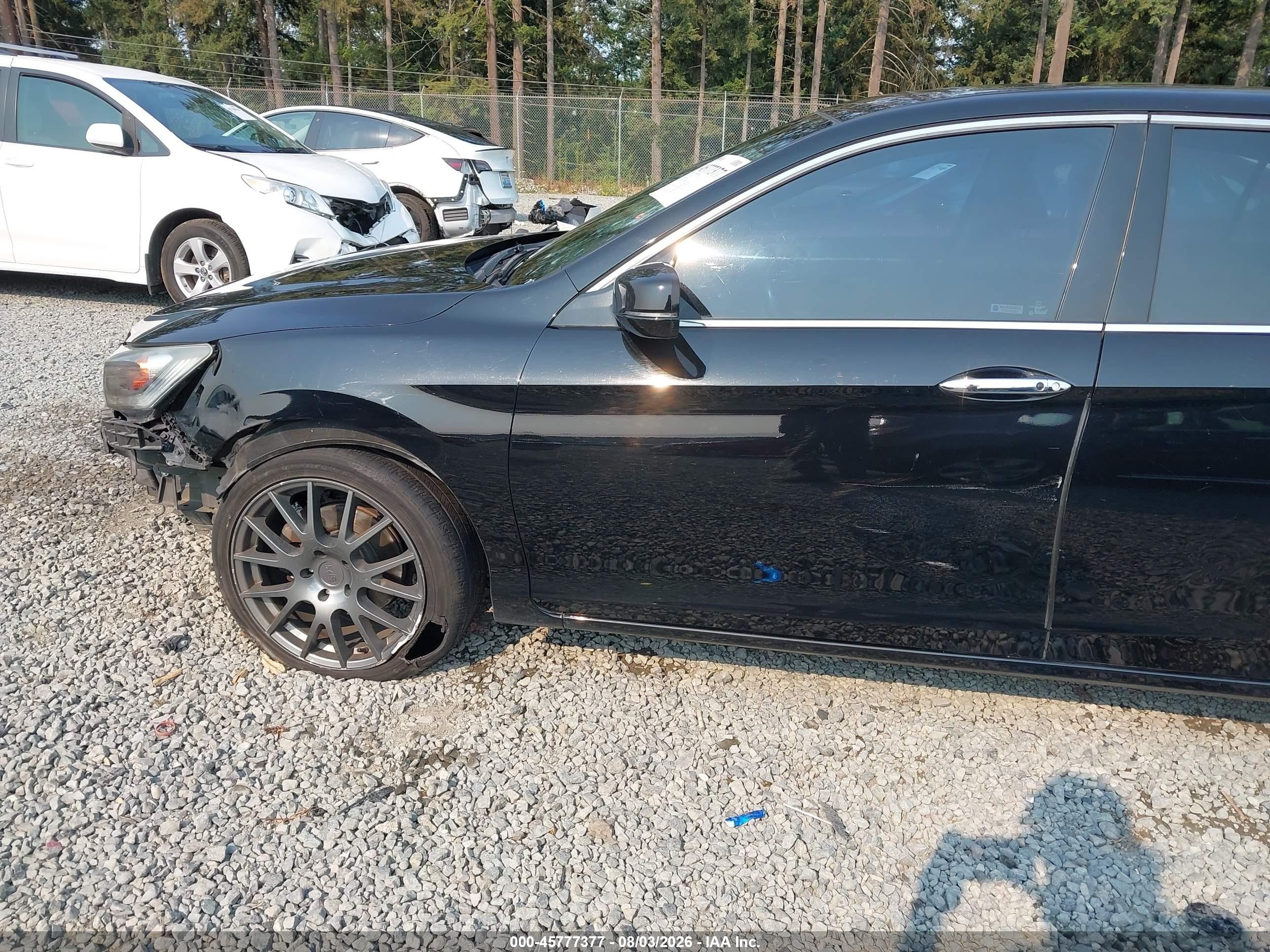 2013 Honda Accord Ex-l V-6 Black vin: 1HGCR3F89DA018547