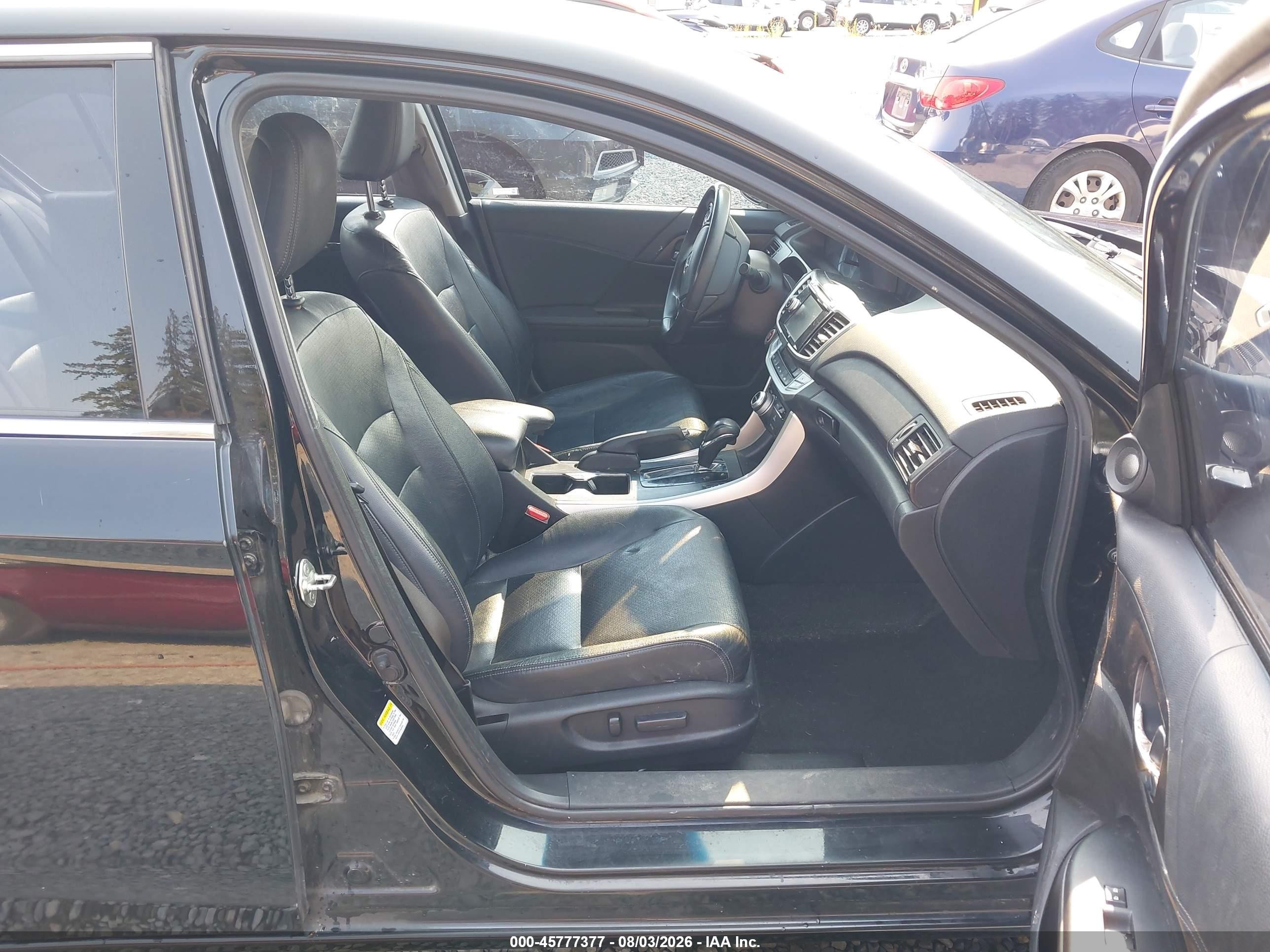 2013 Honda Accord Ex-l V-6 Black vin: 1HGCR3F89DA018547