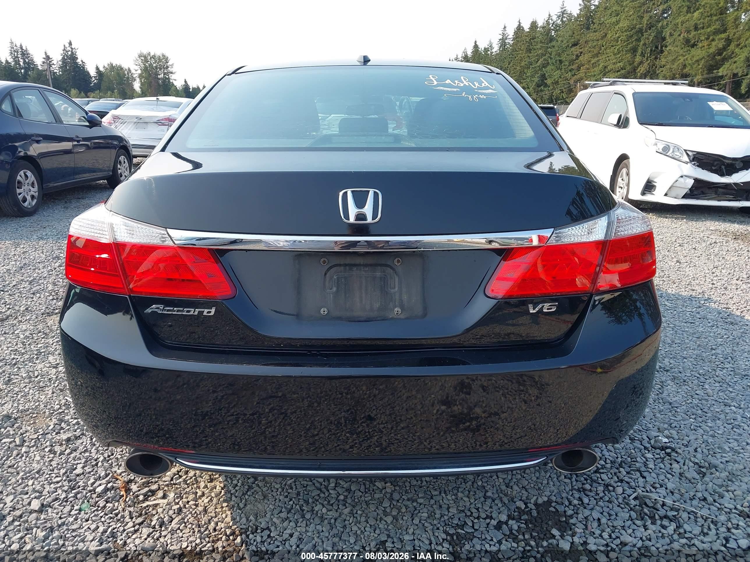 2013 Honda Accord Ex-l V-6 Black vin: 1HGCR3F89DA018547