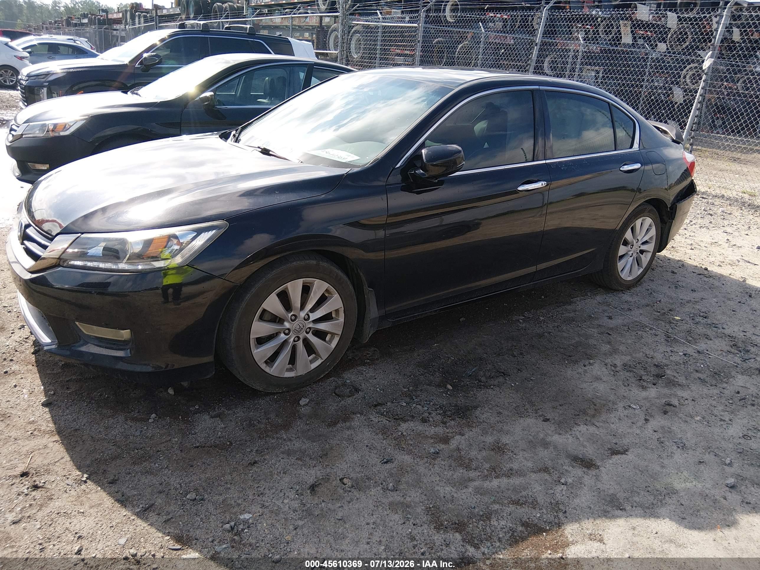 2013 Honda Accord Ex-l V-6 Black vin: 1HGCR3F89DA020783