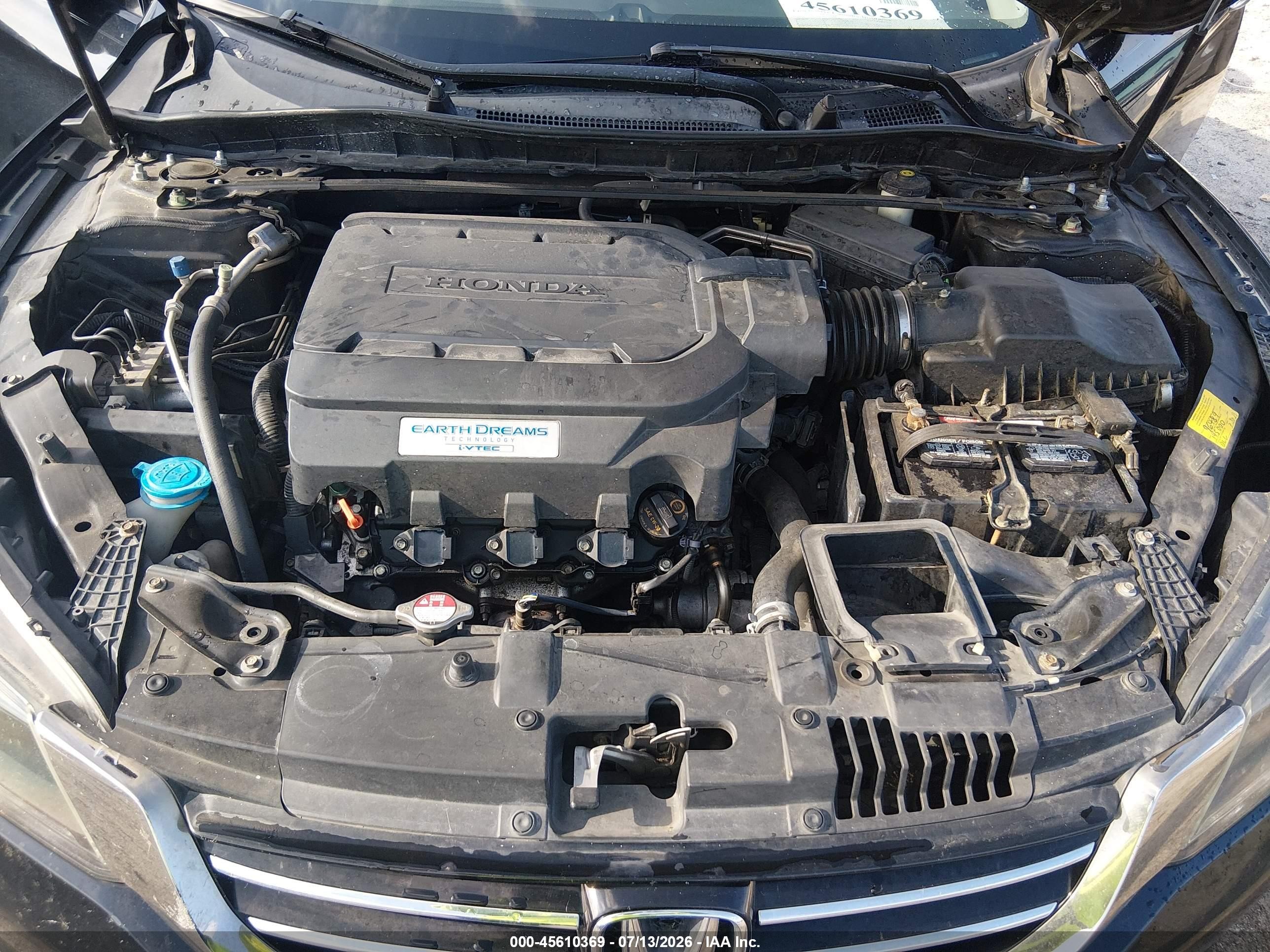 2013 Honda Accord Ex-l V-6 Black vin: 1HGCR3F89DA020783