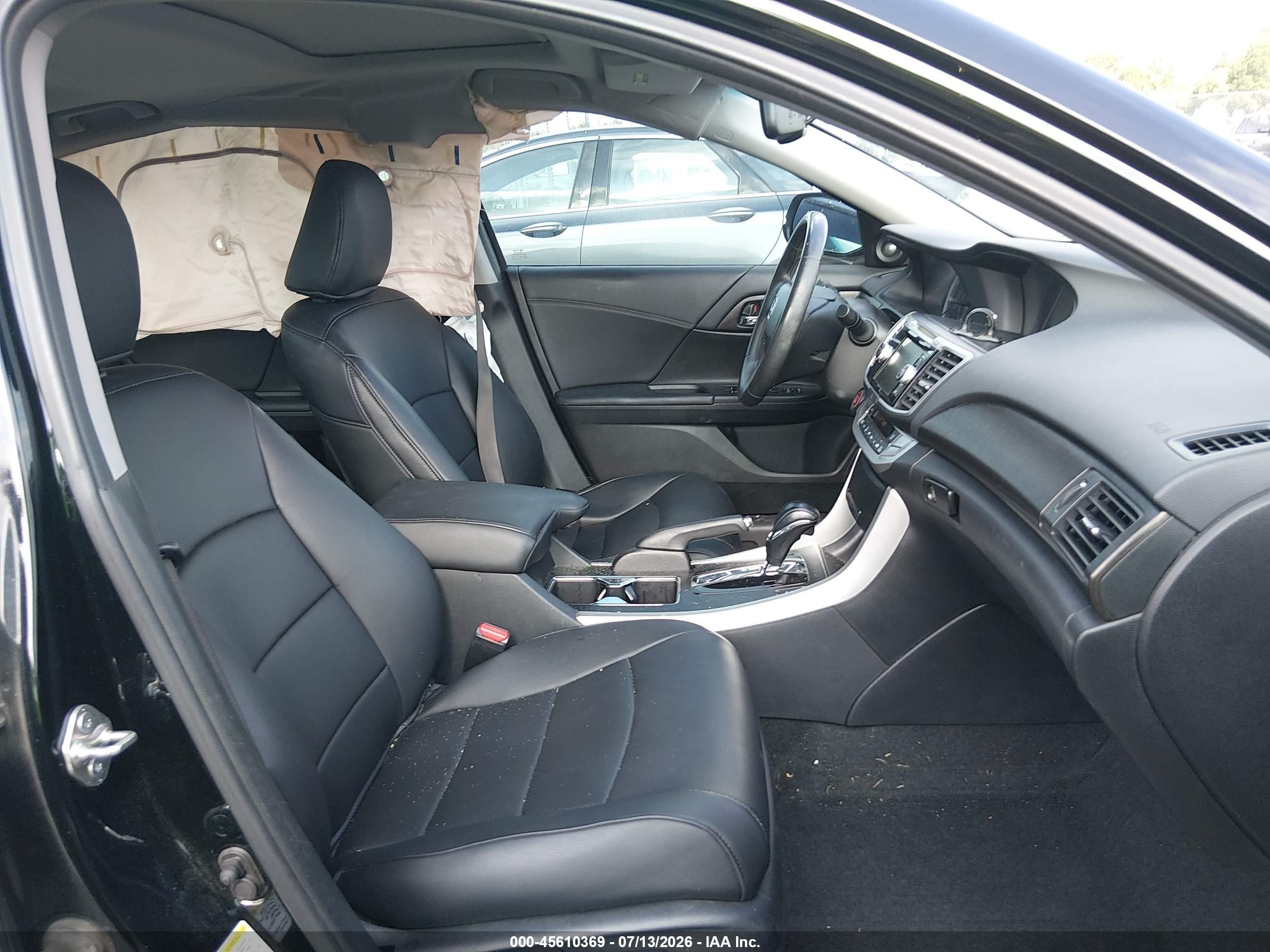 2013 Honda Accord Ex-l V-6 Black vin: 1HGCR3F89DA020783