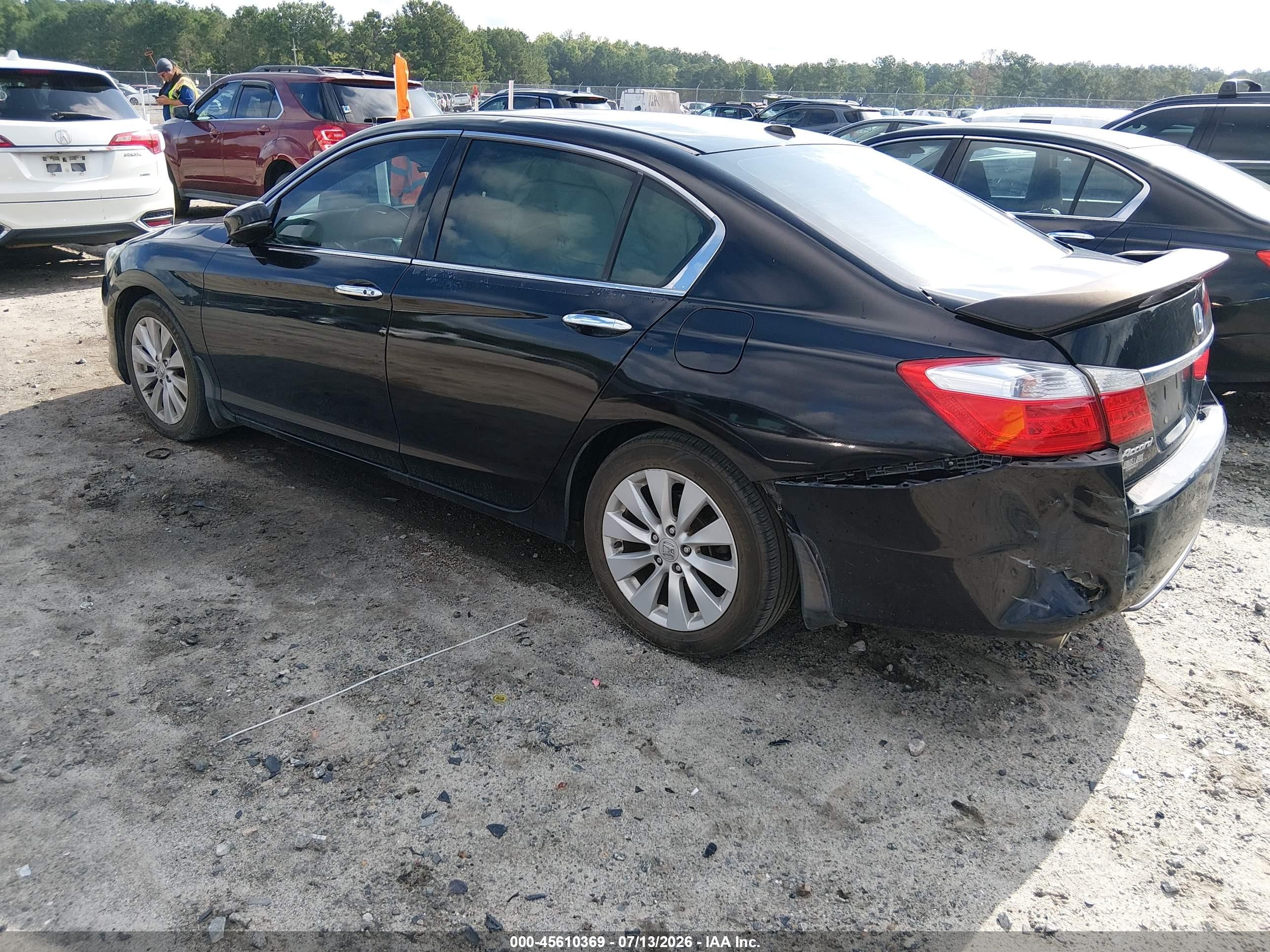 2013 Honda Accord Ex-l V-6 Black vin: 1HGCR3F89DA020783