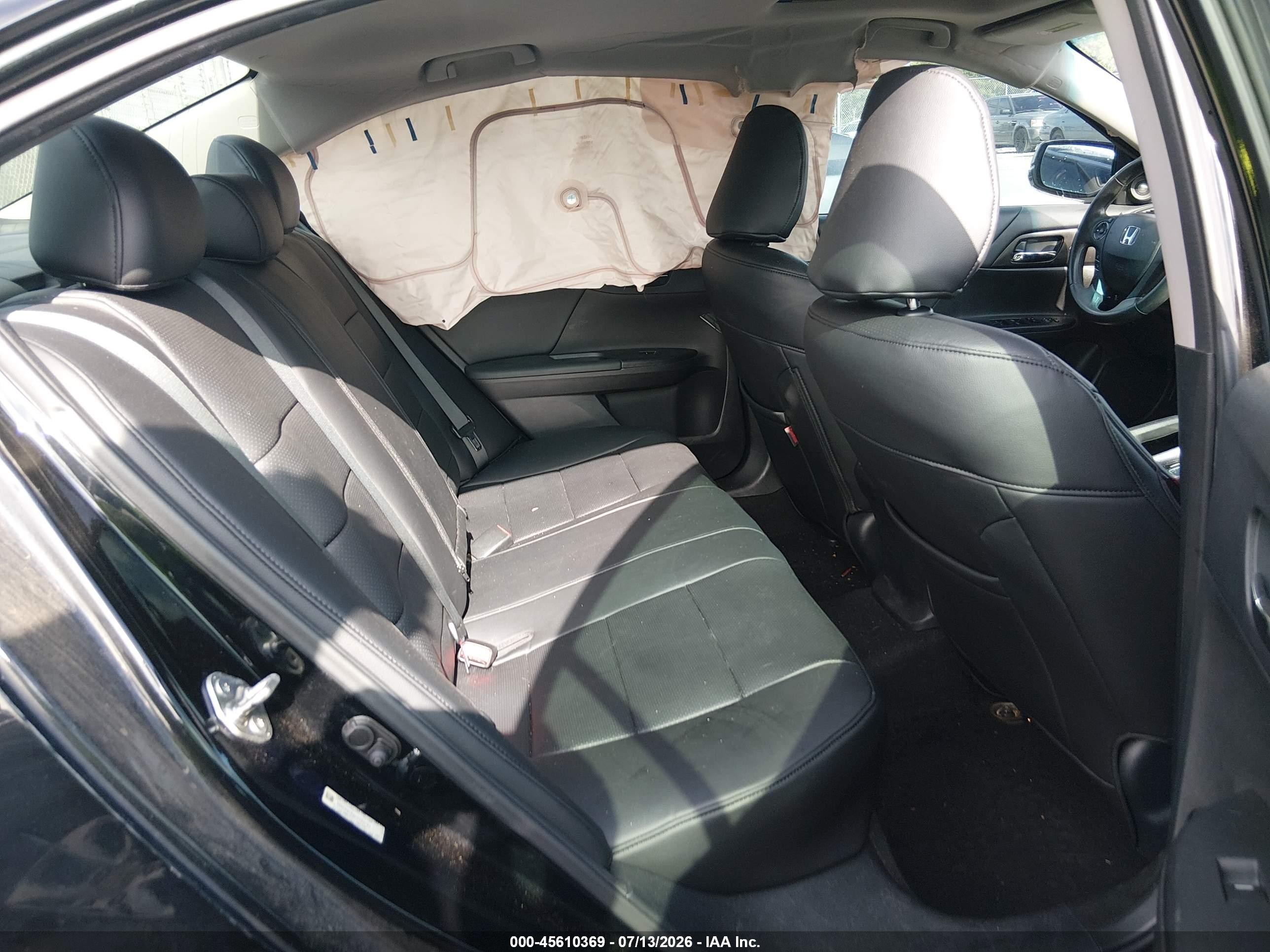 2013 Honda Accord Ex-l V-6 Black vin: 1HGCR3F89DA020783