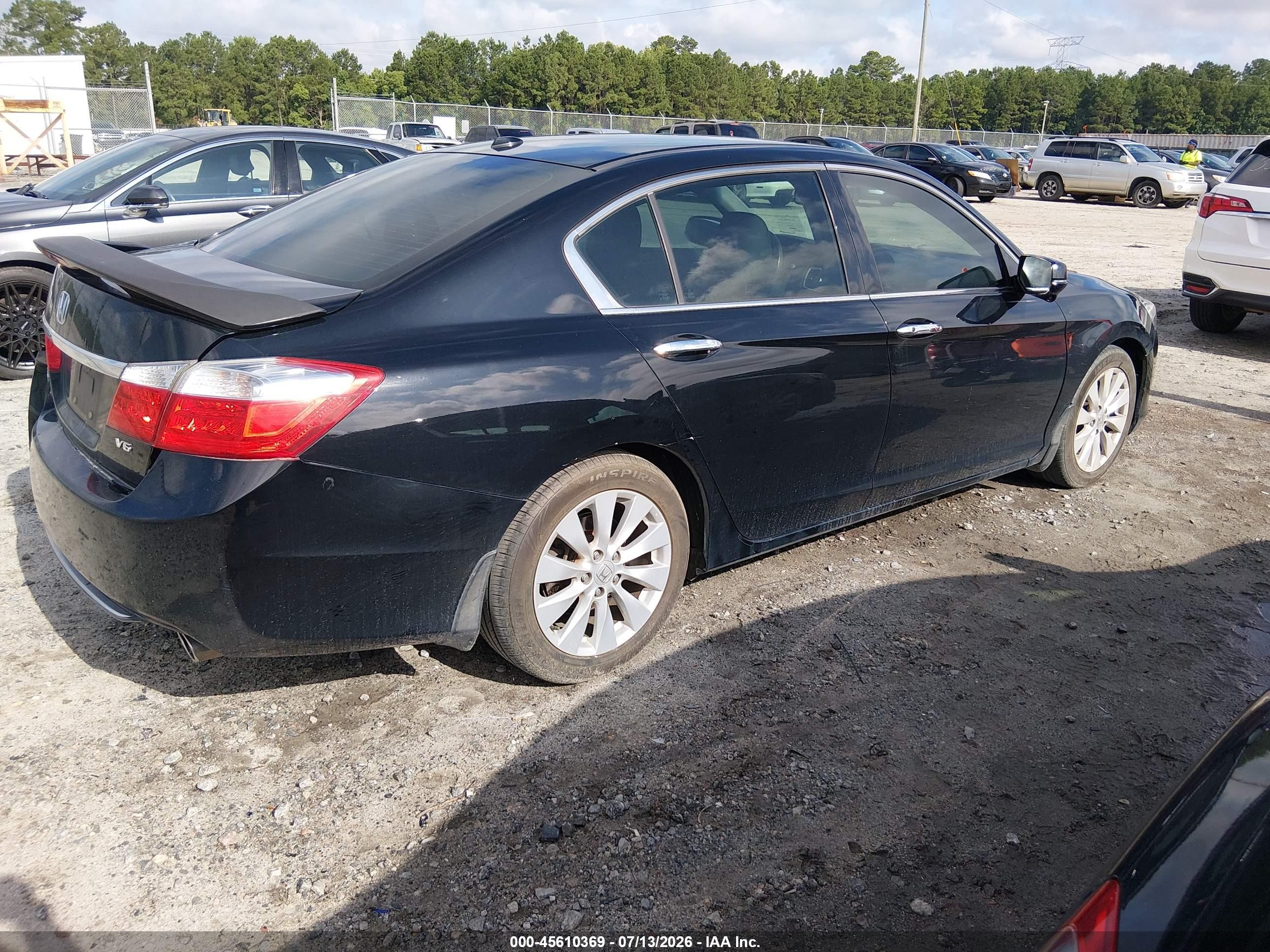 2013 Honda Accord Ex-l V-6 Black vin: 1HGCR3F89DA020783