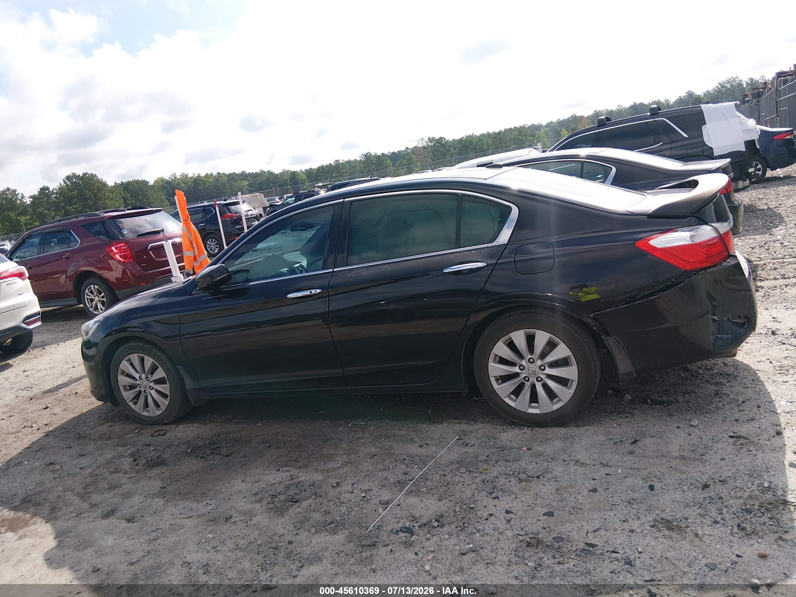 2013 Honda Accord Ex-l V-6 Black vin: 1HGCR3F89DA020783