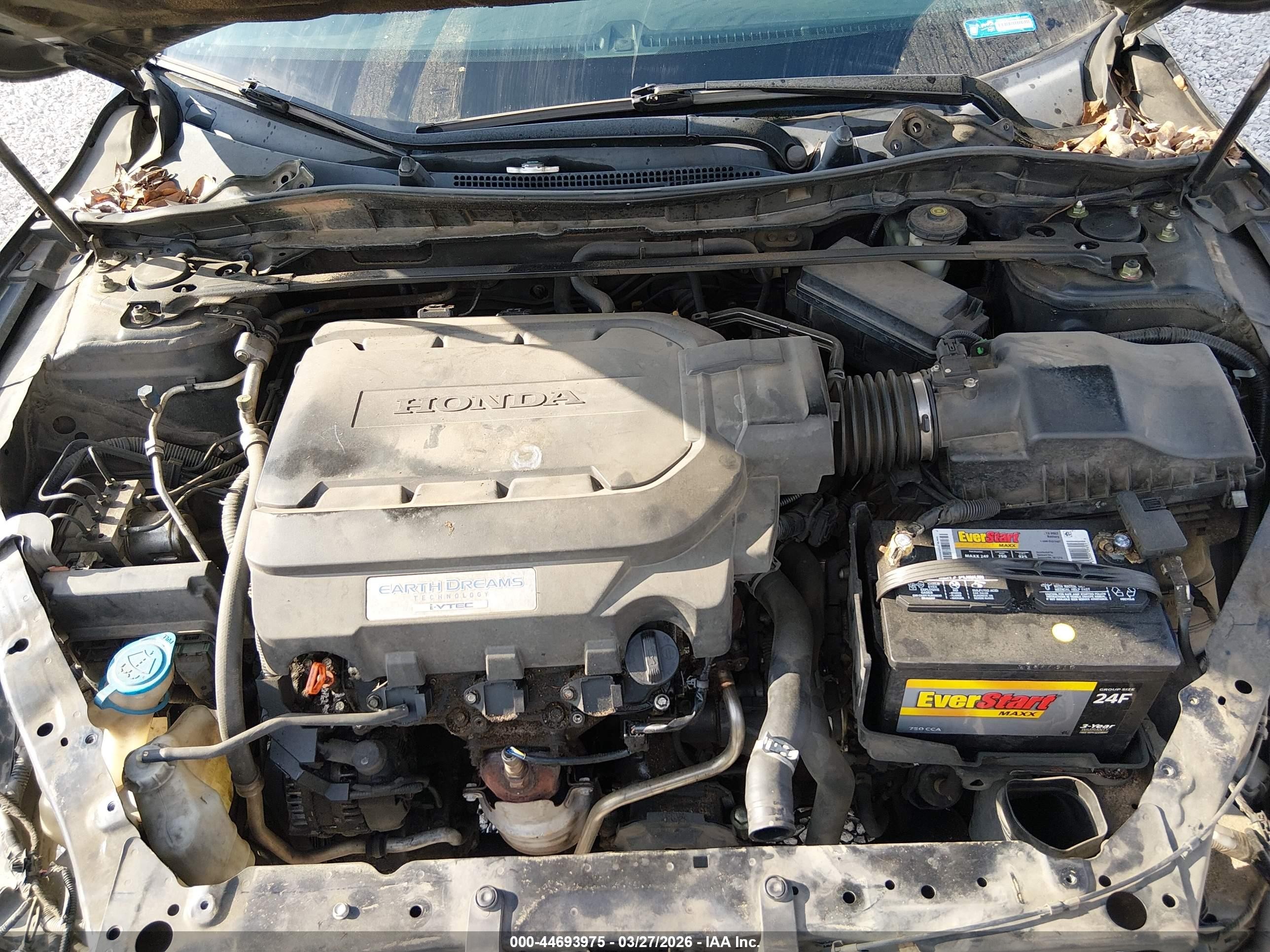 2013 Honda Accord Ex-l V-6 Black vin: 1HGCR3F89DA043500