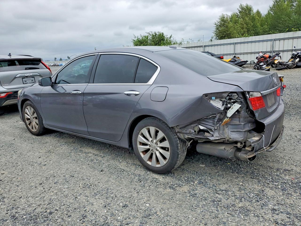 2013 Honda Accord Exl Серый vin: 1HGCR3F89DA046154