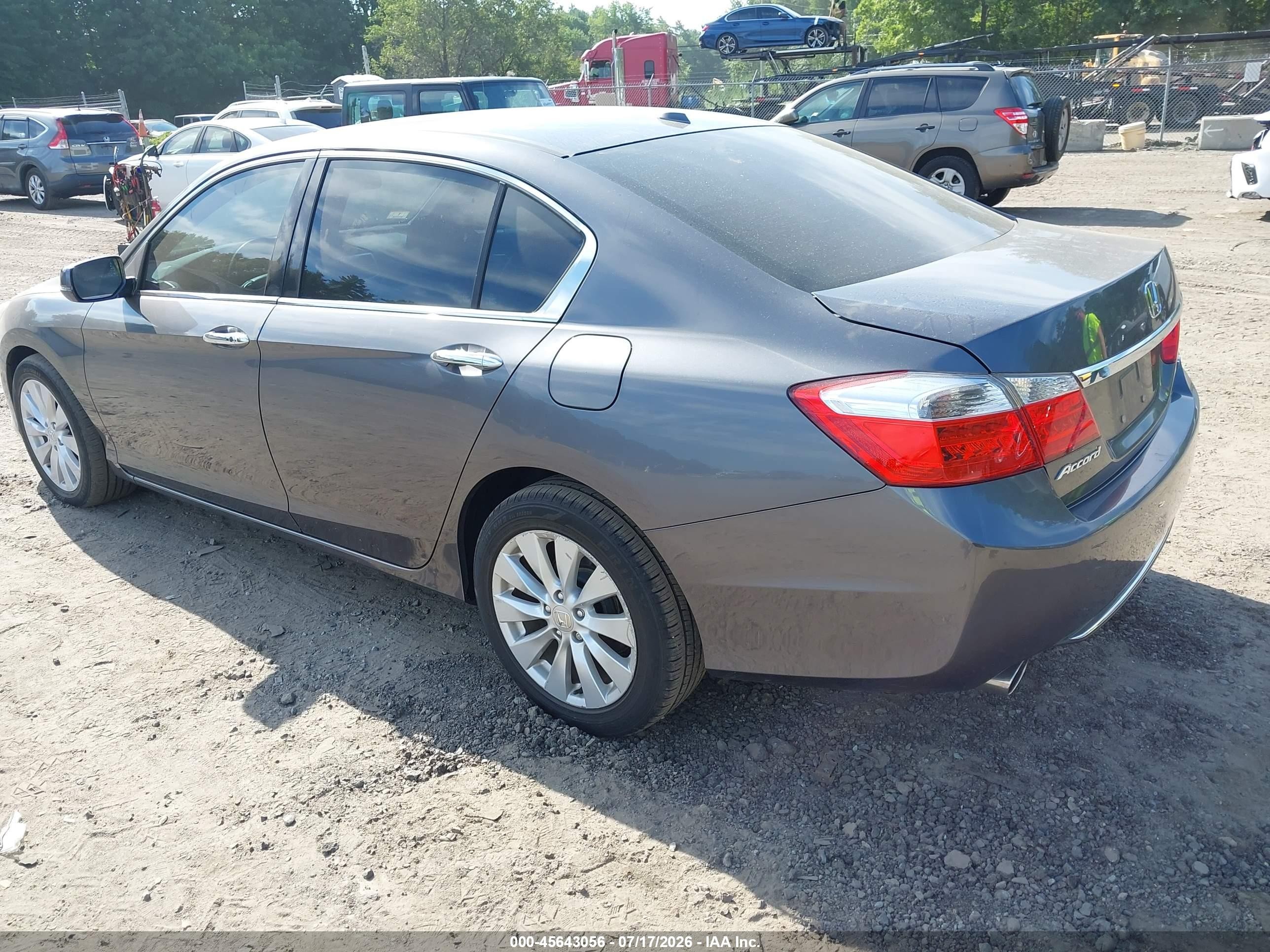 2013 Honda Accord Ex-l V-6 Gray vin: 1HGCR3F89DA048034