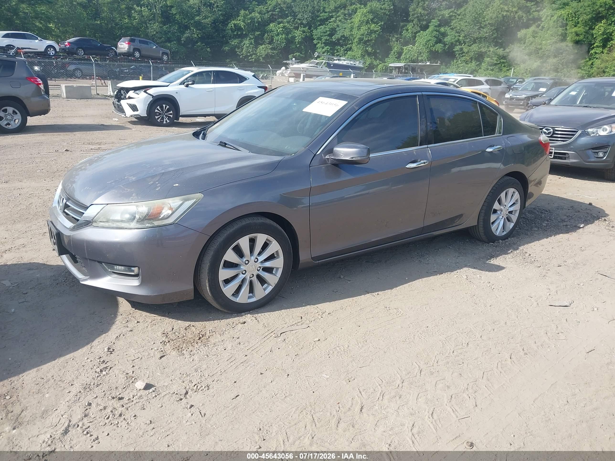2013 Honda Accord Ex-l V-6 Gray vin: 1HGCR3F89DA048034