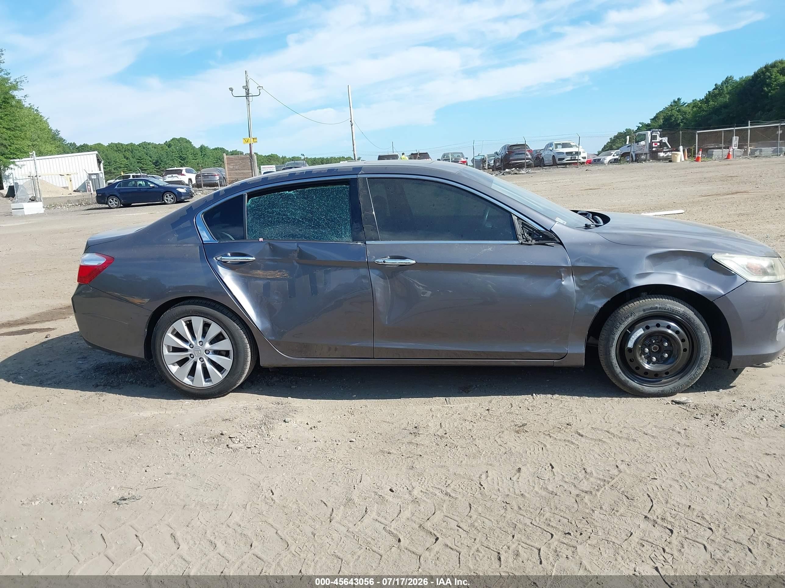 2013 Honda Accord Ex-l V-6 Gray vin: 1HGCR3F89DA048034