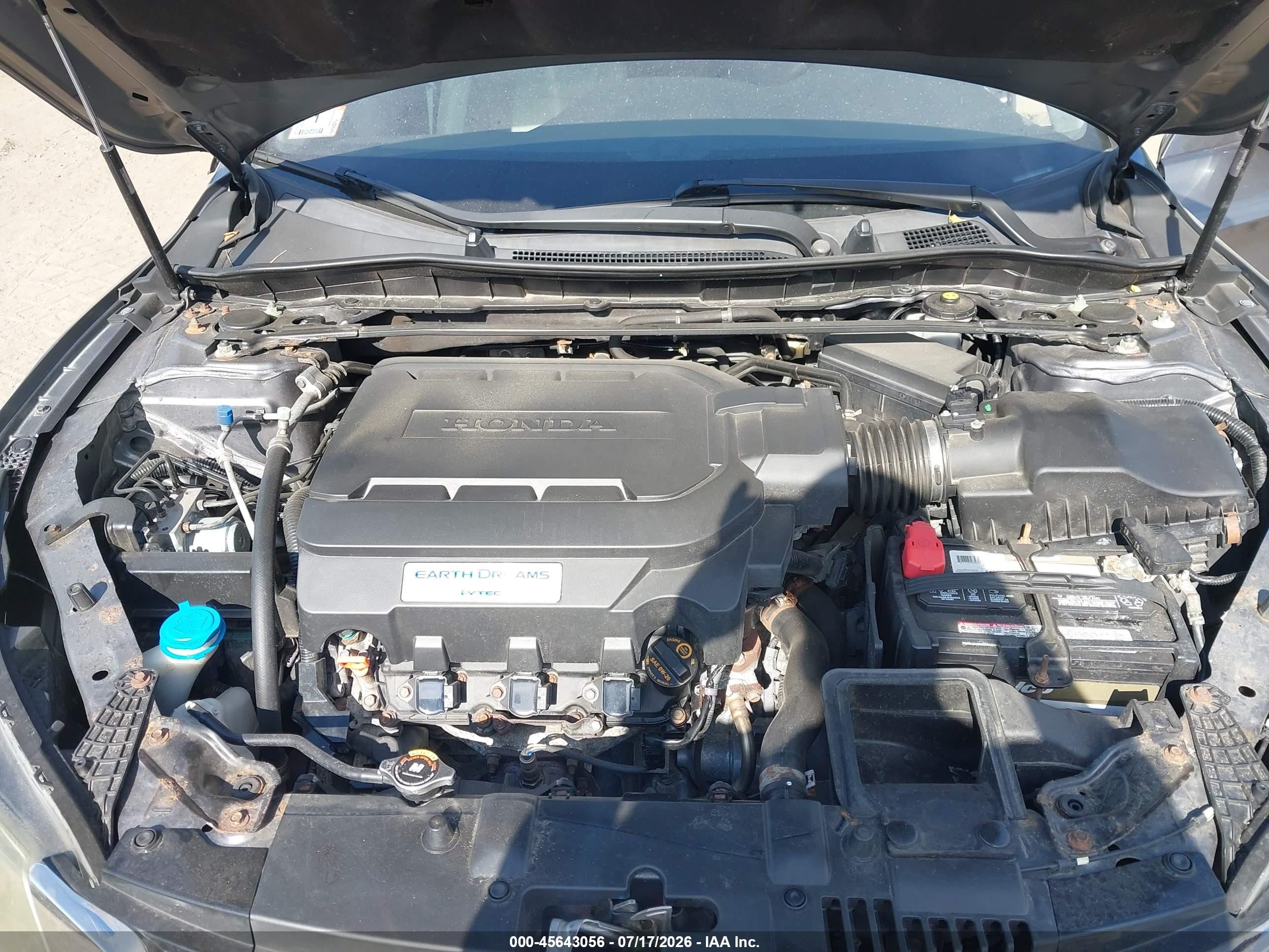 2013 Honda Accord Ex-l V-6 Gray vin: 1HGCR3F89DA048034