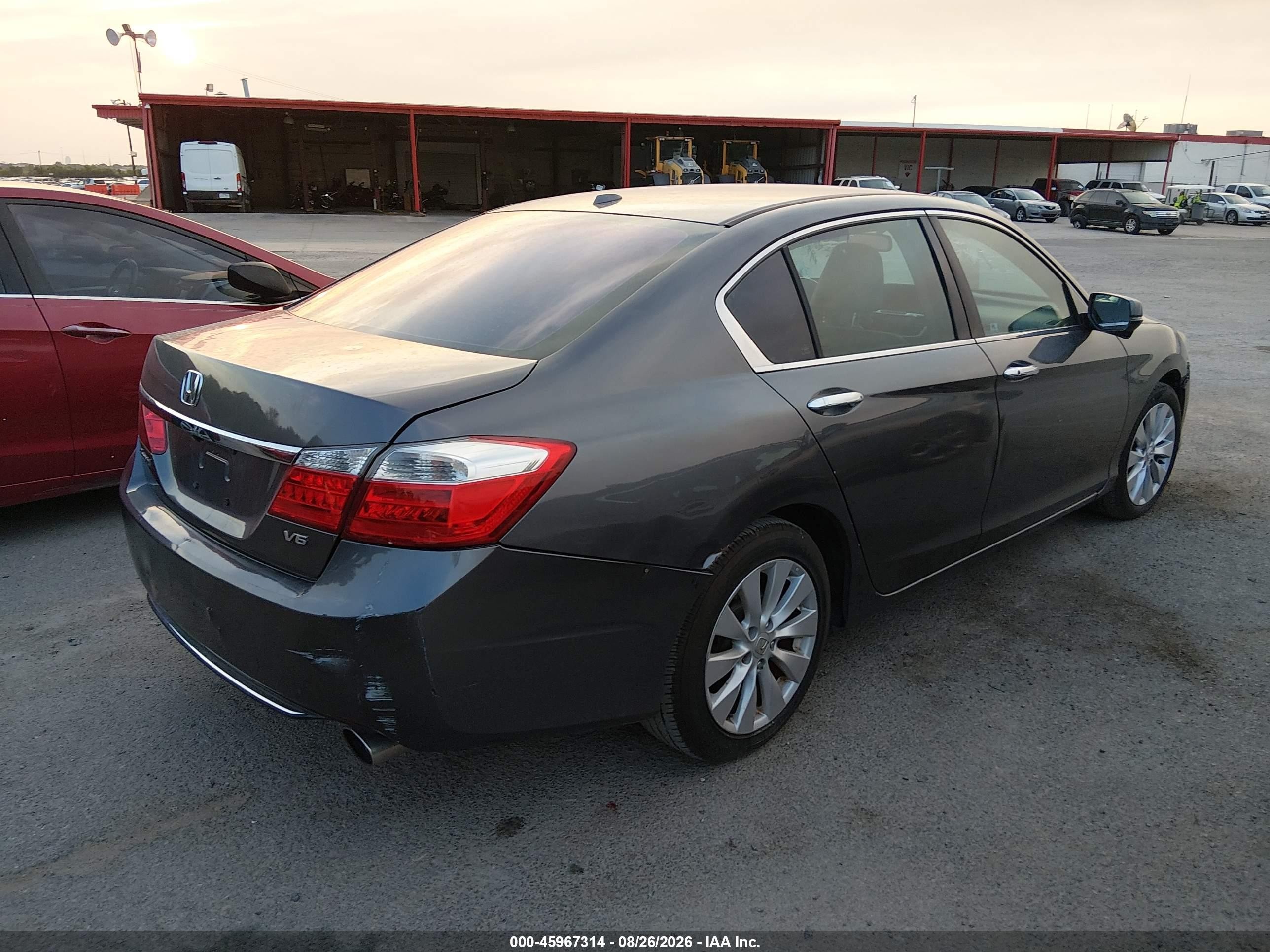 2014 Honda Accord Ex-l V-6 Gray vin: 1HGCR3F89EA002138