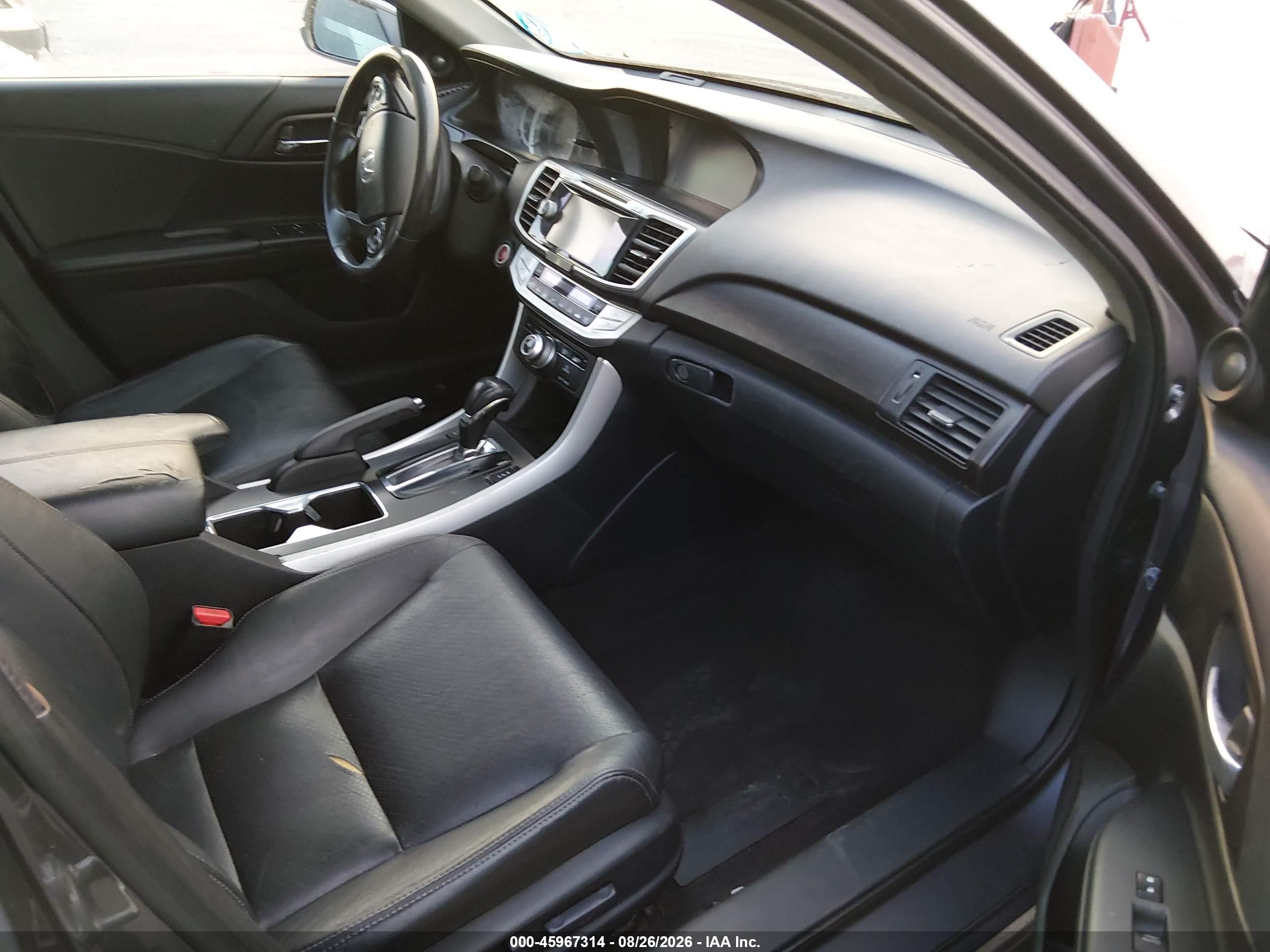 2014 Honda Accord Ex-l V-6 Gray vin: 1HGCR3F89EA002138