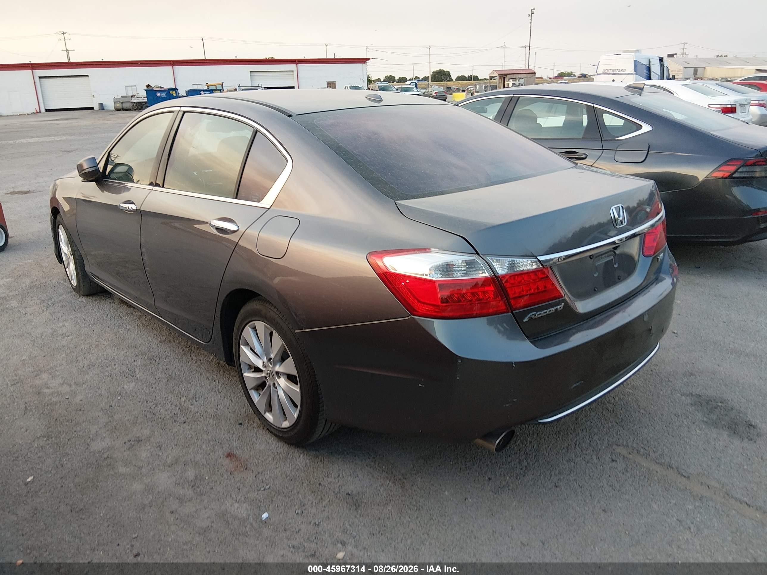 2014 Honda Accord Ex-l V-6 Gray vin: 1HGCR3F89EA002138