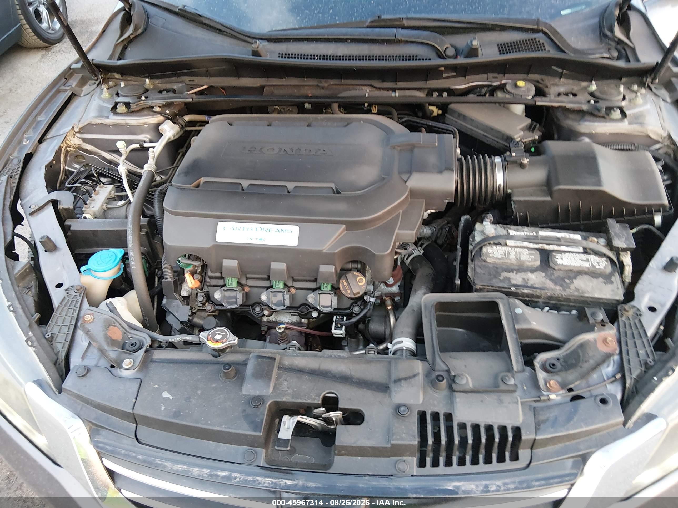 2014 Honda Accord Ex-l V-6 Gray vin: 1HGCR3F89EA002138