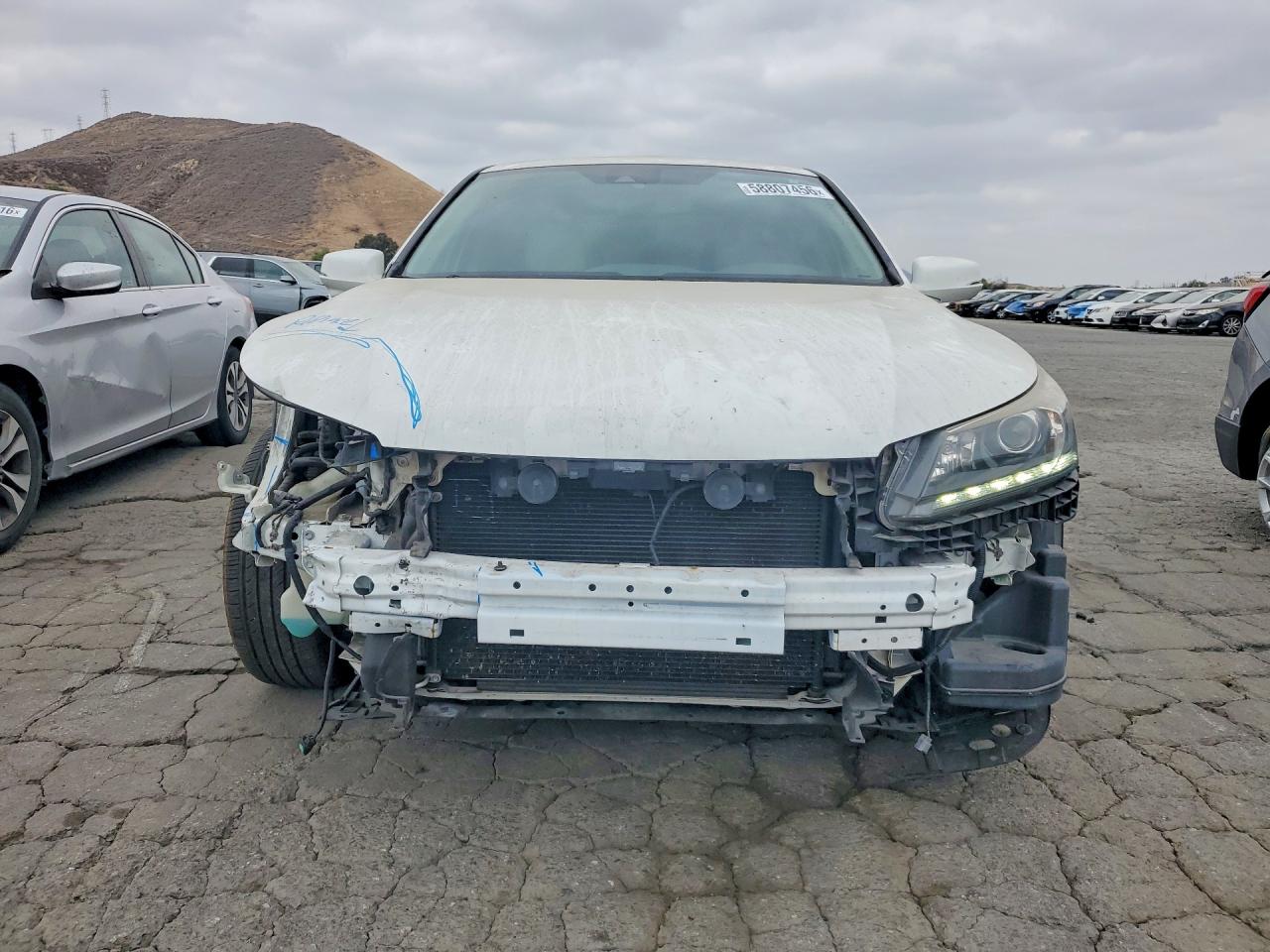 2014 Honda Accord Exl White vin: 1HGCR3F89EA004309